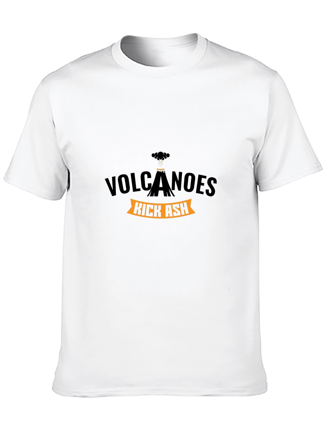 Volcanoes Kick Ash Black Graphic T-Shirt