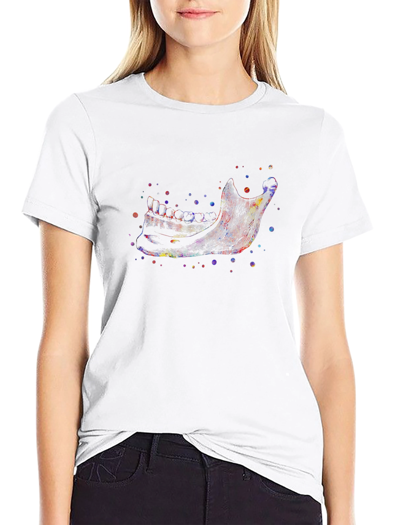 Anatomical Jawbone Graphic T-Shirt - Black