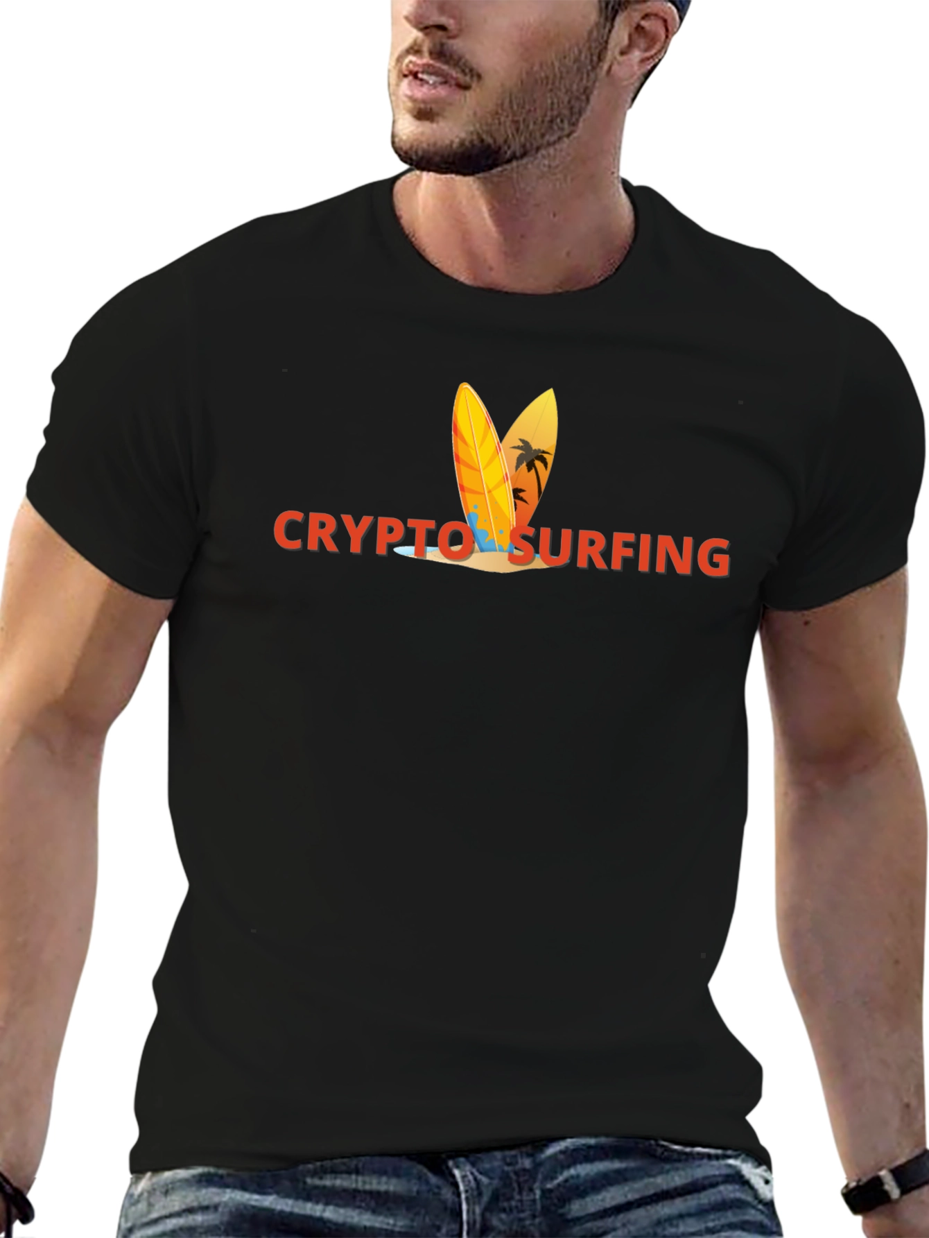 Crypto Surfing Graphic T-Shirt
