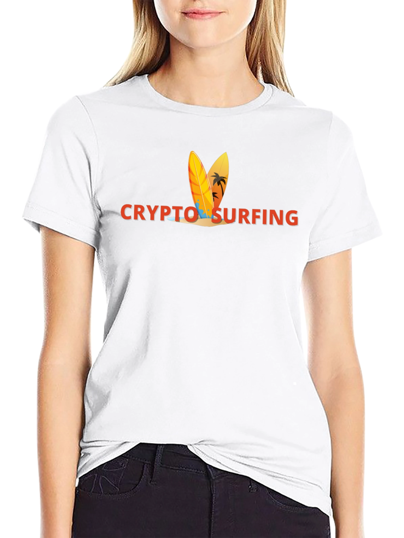 Crypto Surfing Graphic T-Shirt