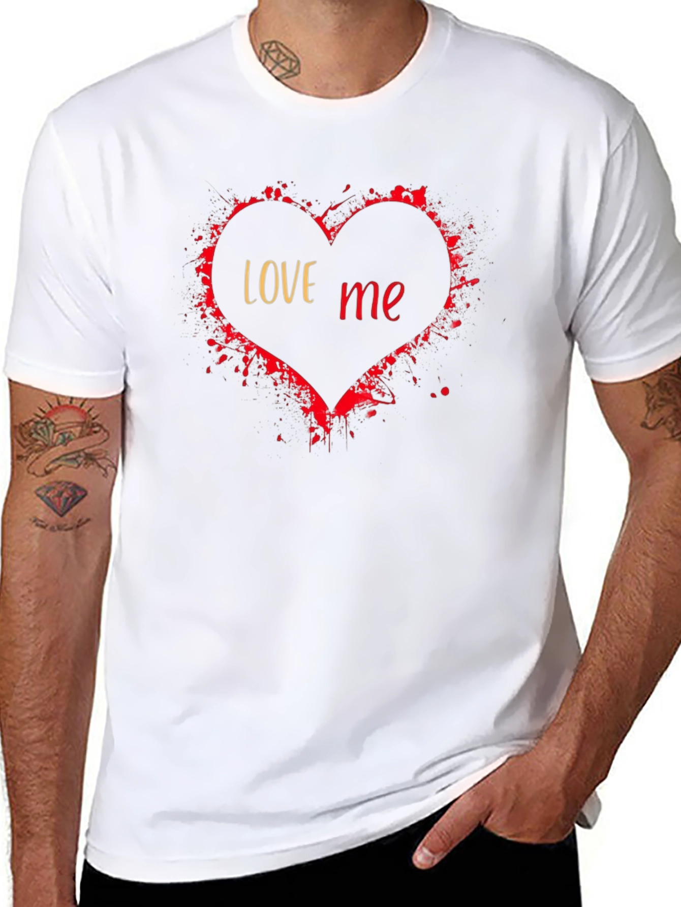 Love Me T-Shirt - Red Heart Valentines Day Tee