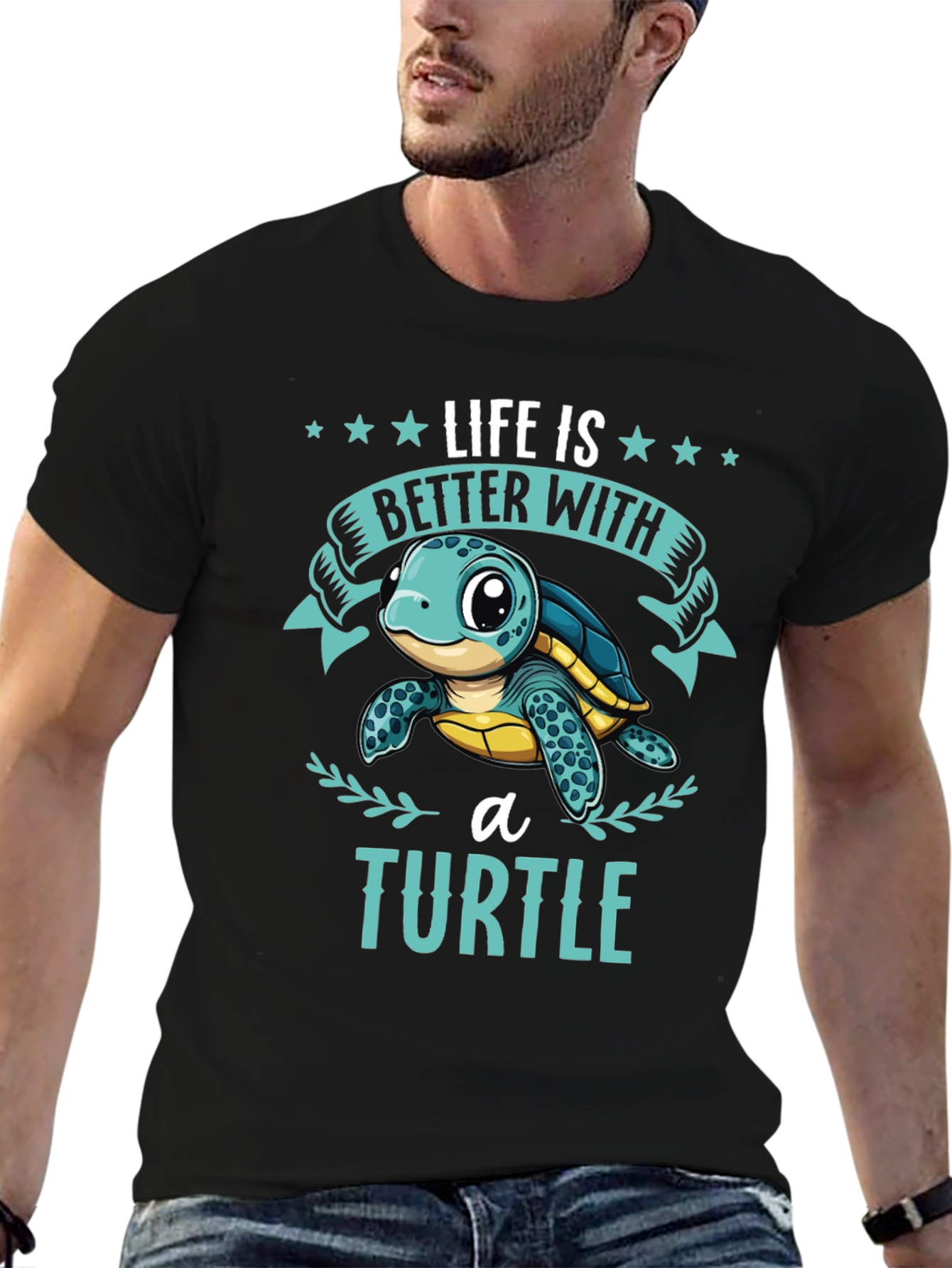 Life is Better with a Turtle Graphic T-Shirt