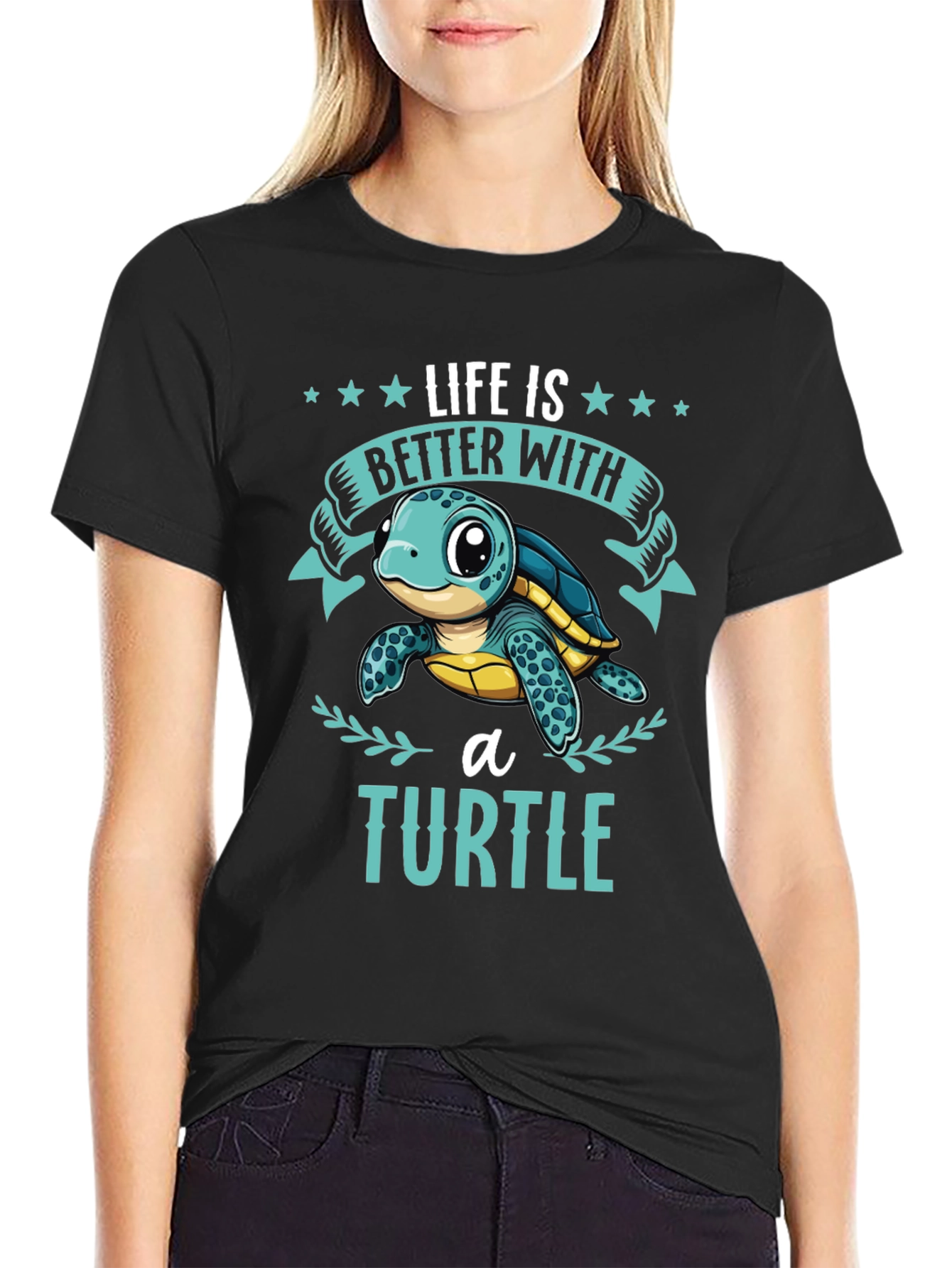 Life is Better with a Turtle Graphic T-Shirt