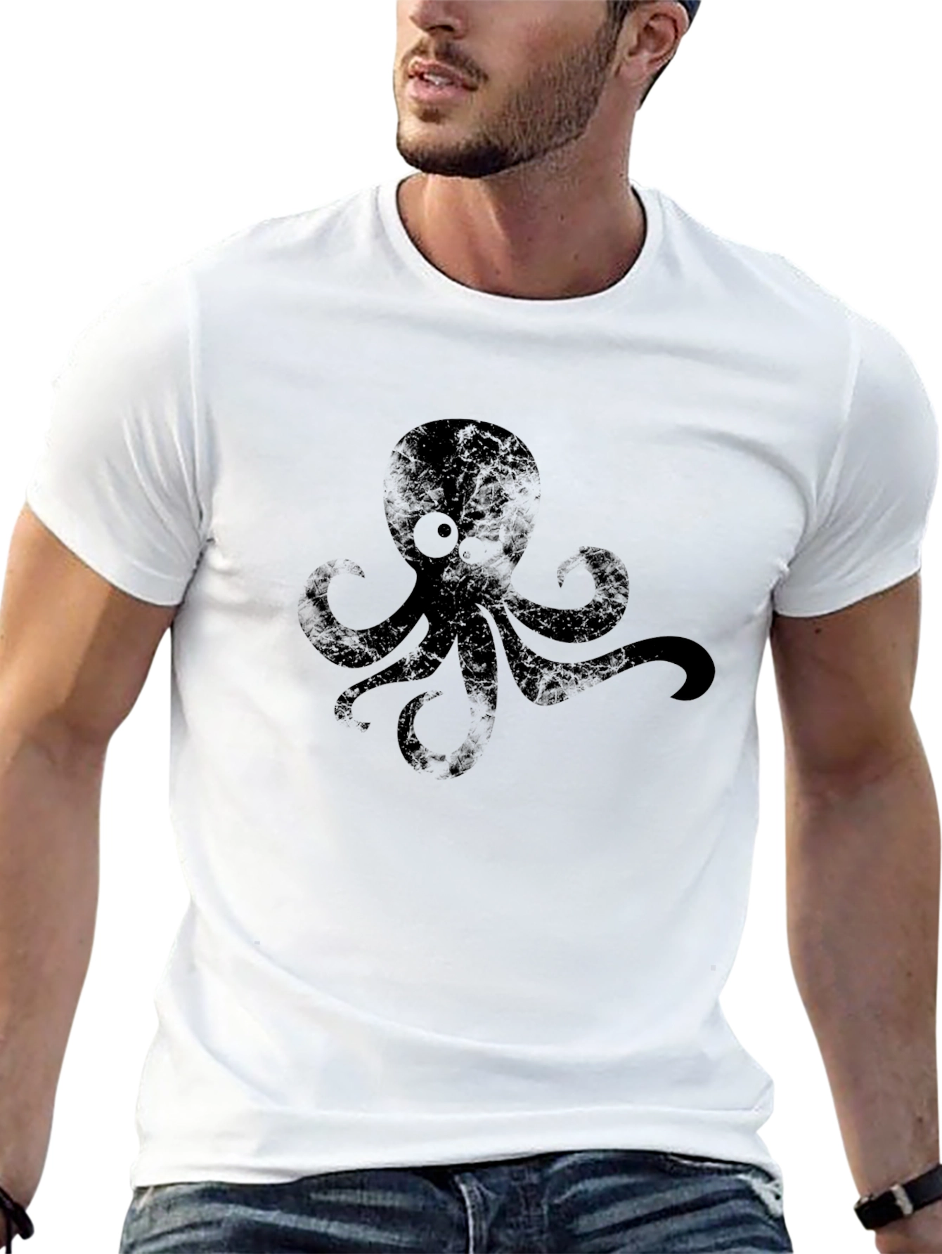Black Octopus Graphic Tee - Trendy Casual Wear