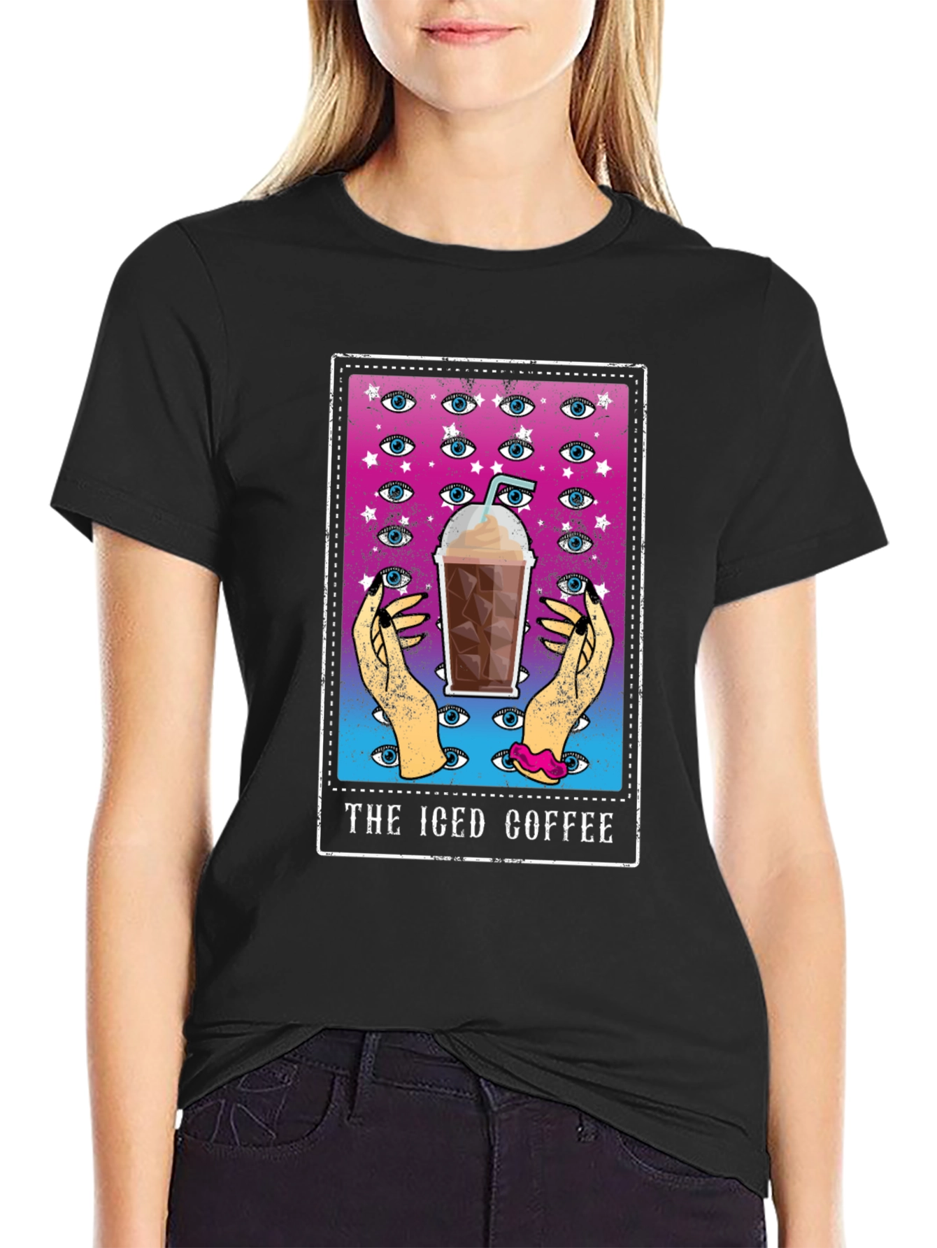 Iced Coffee Tarot Card Graphic Tee