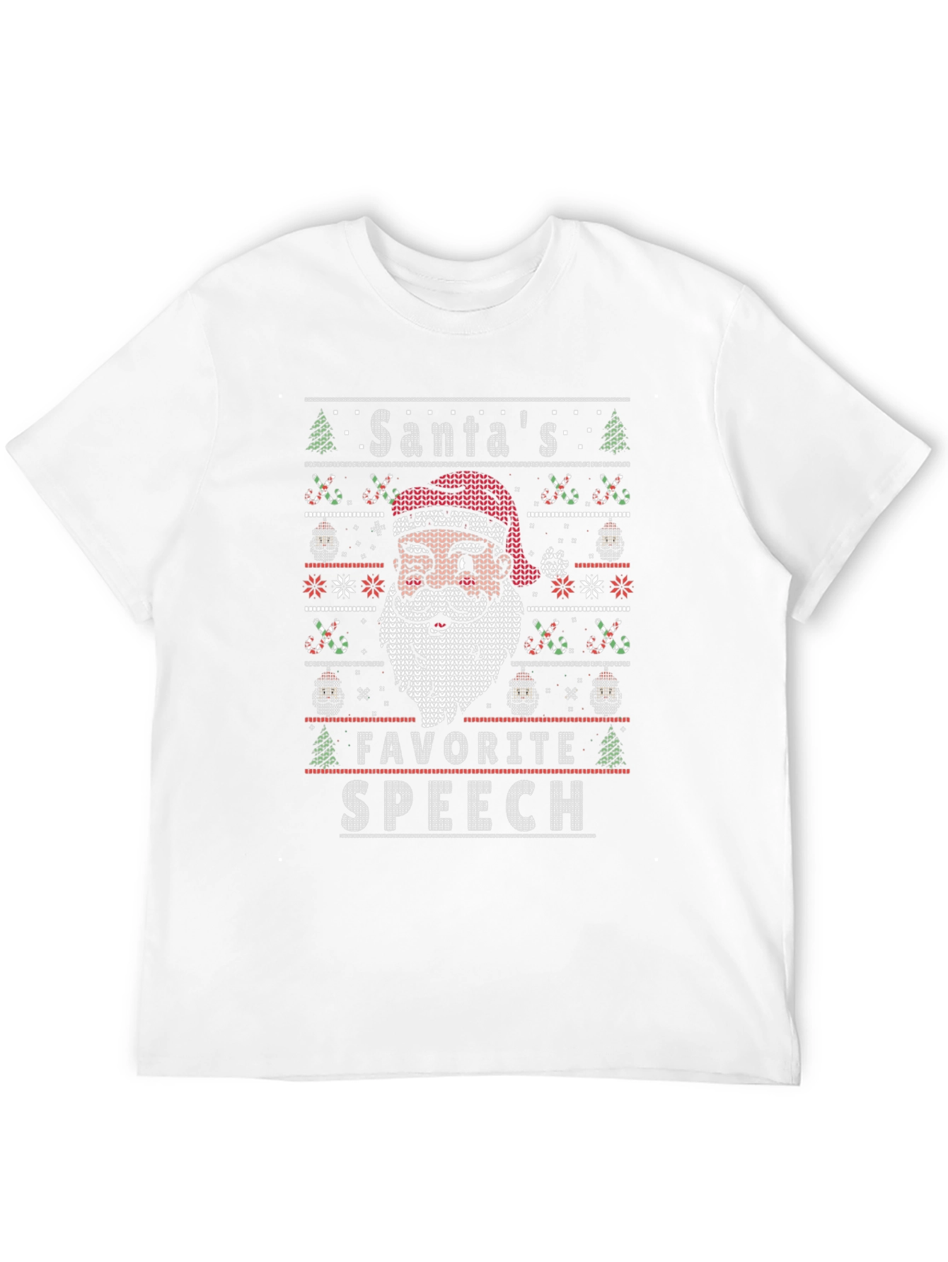 Santas Favorite Speech Black T-Shirt