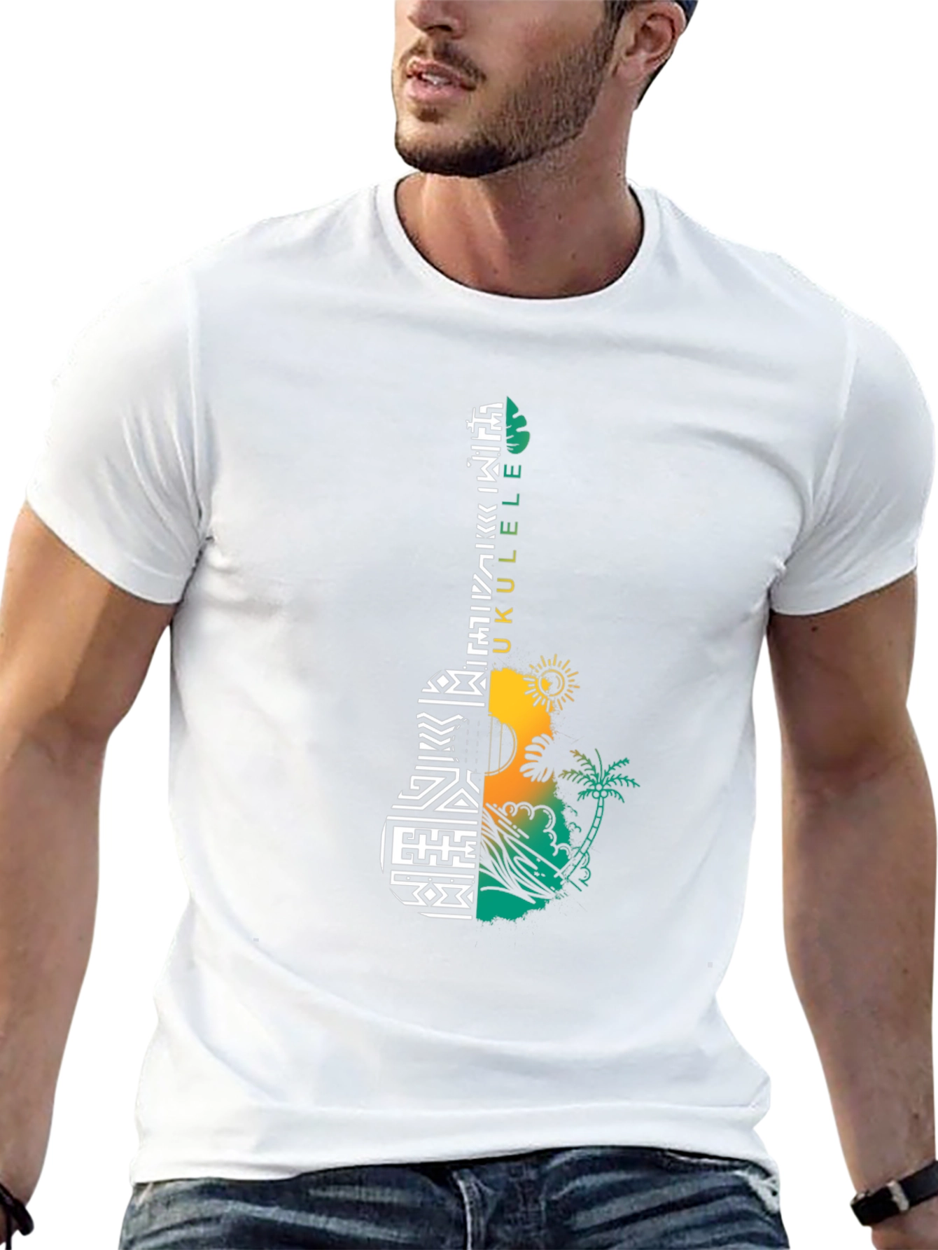 Ukulele T-Shirt - Hawaiian Style Graphic Tee