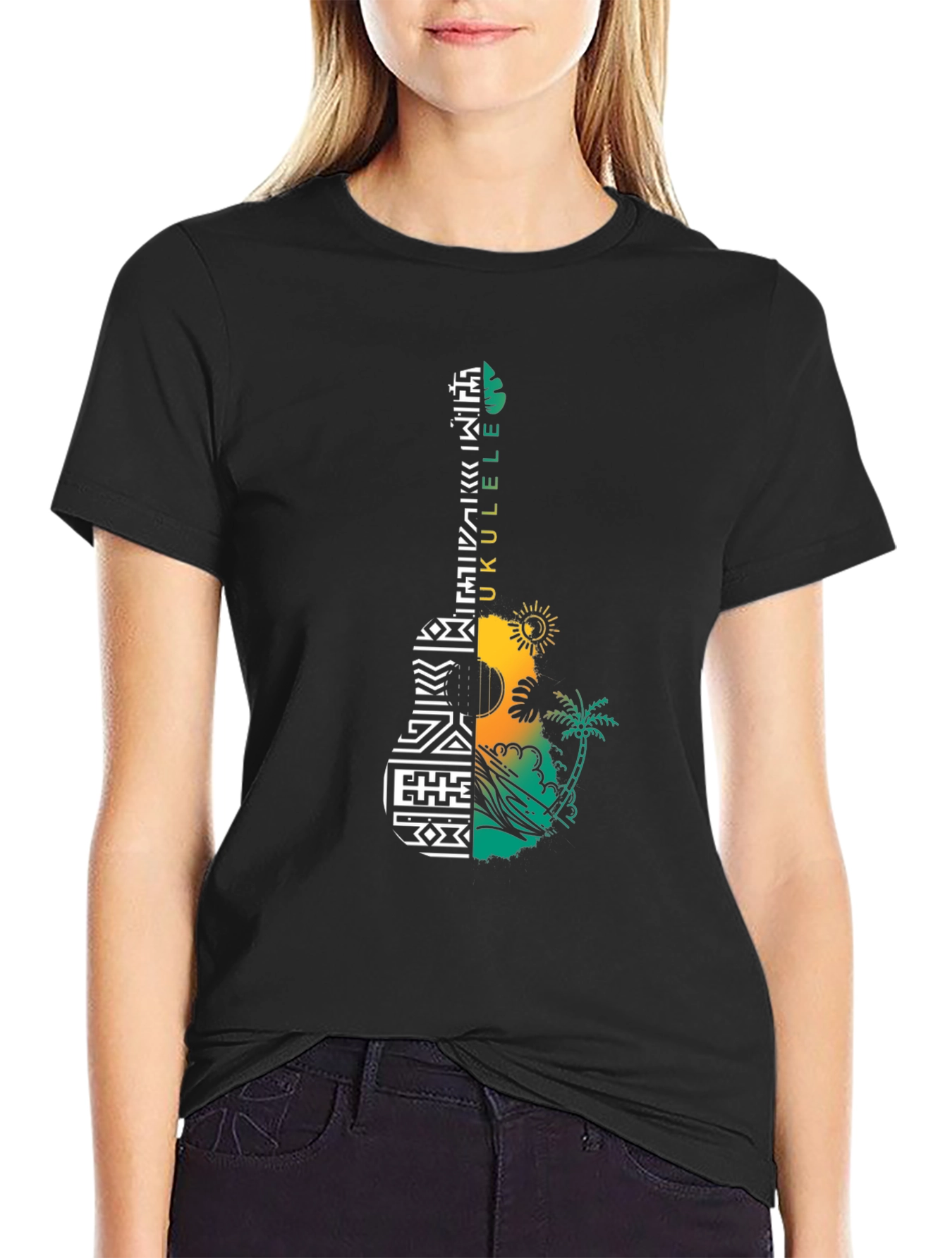 Ukulele T-Shirt - Hawaiian Style Graphic Tee