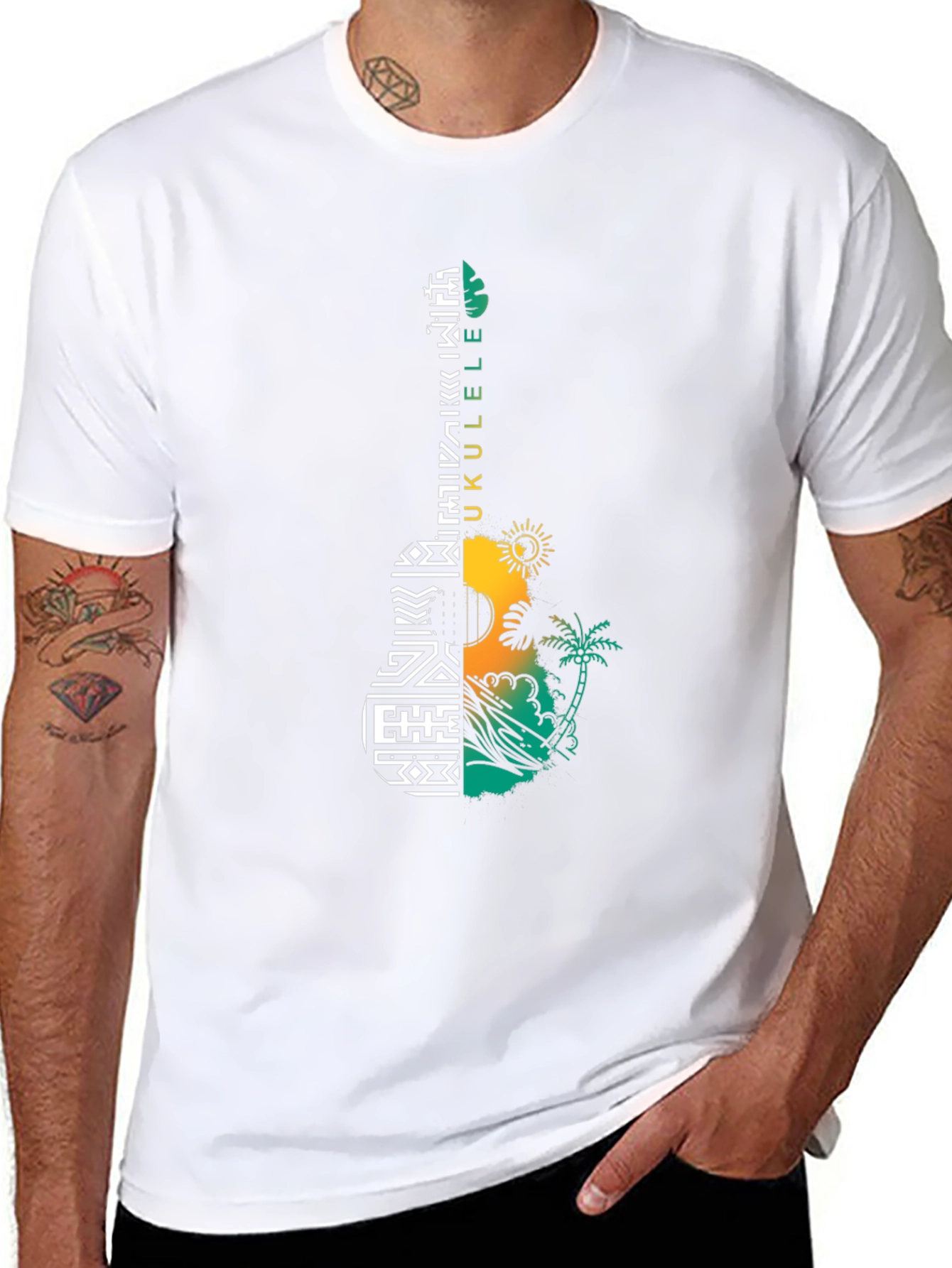 Ukulele T-Shirt - Hawaiian Style Graphic Tee