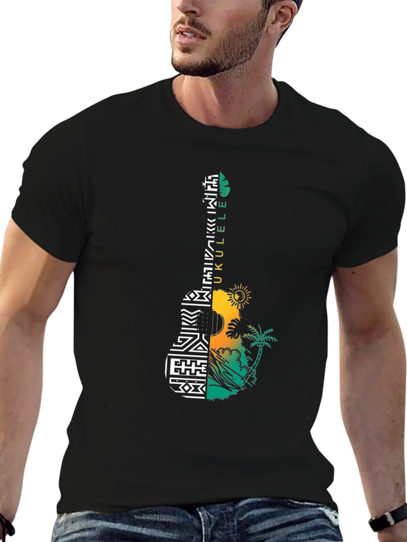 Ukulele T-Shirt - Hawaiian Style Graphic Tee