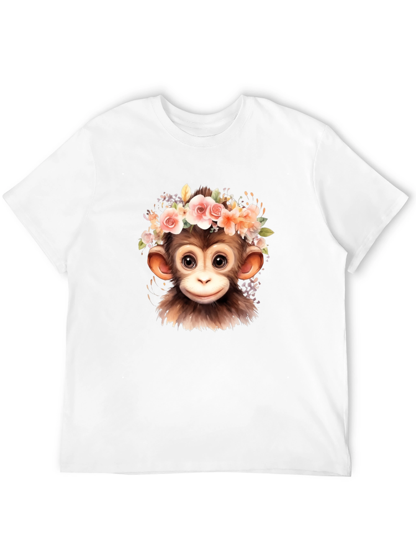 Monkey with Flower Crown T-Shirt