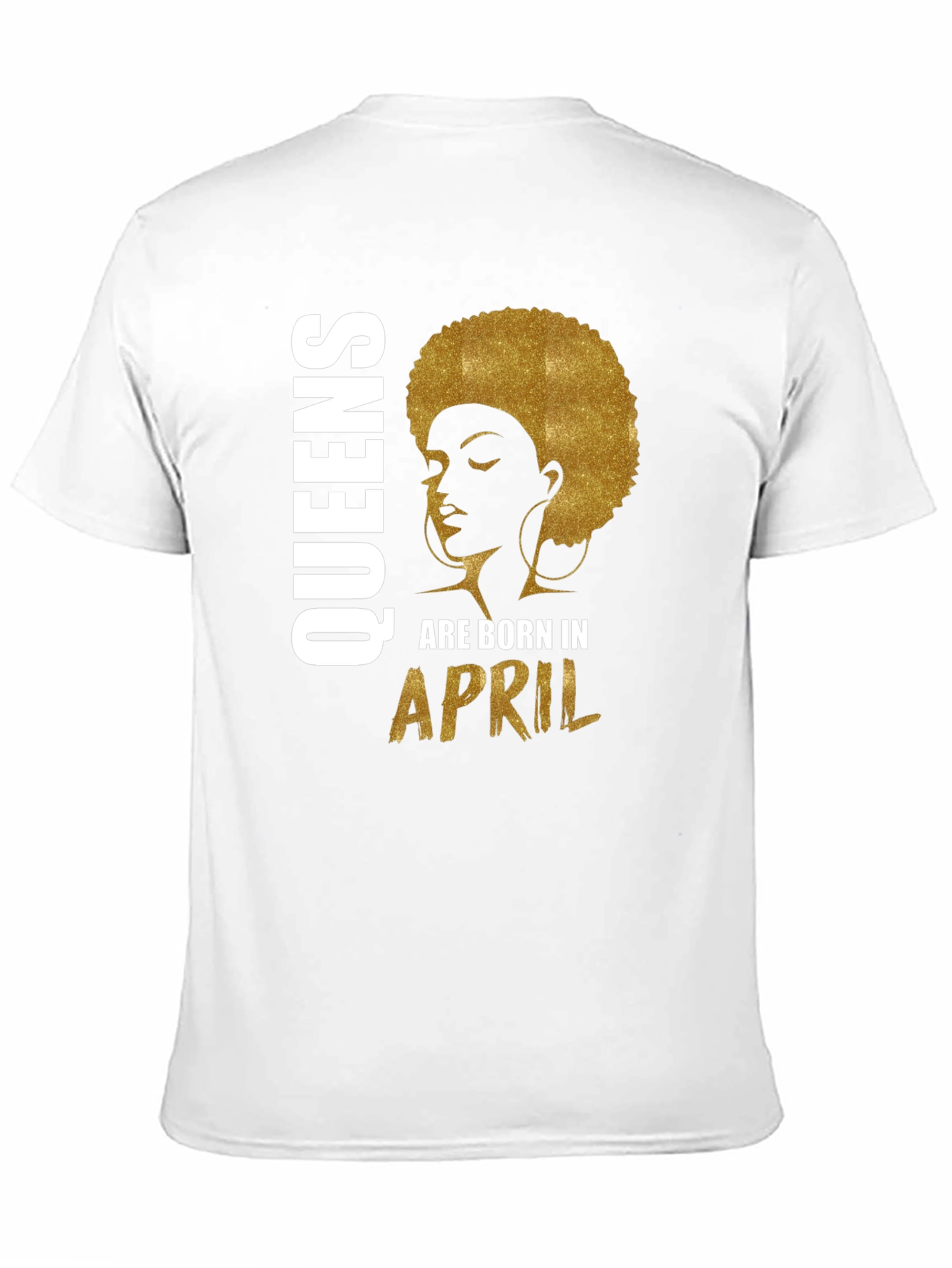 Queens Born in April Black T-Shirt