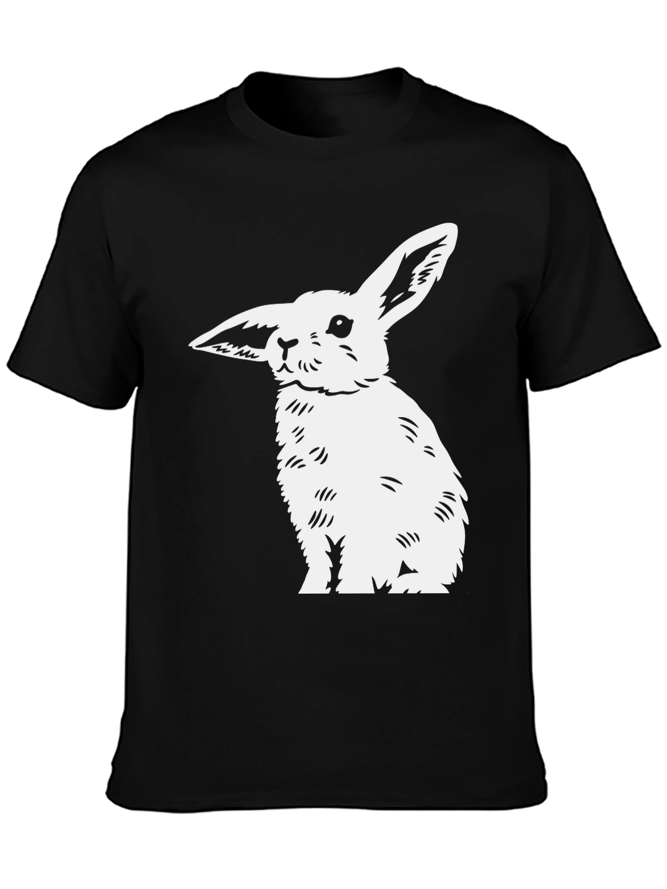 Black Rabbit Graphic Tee - Mens Casual Top
