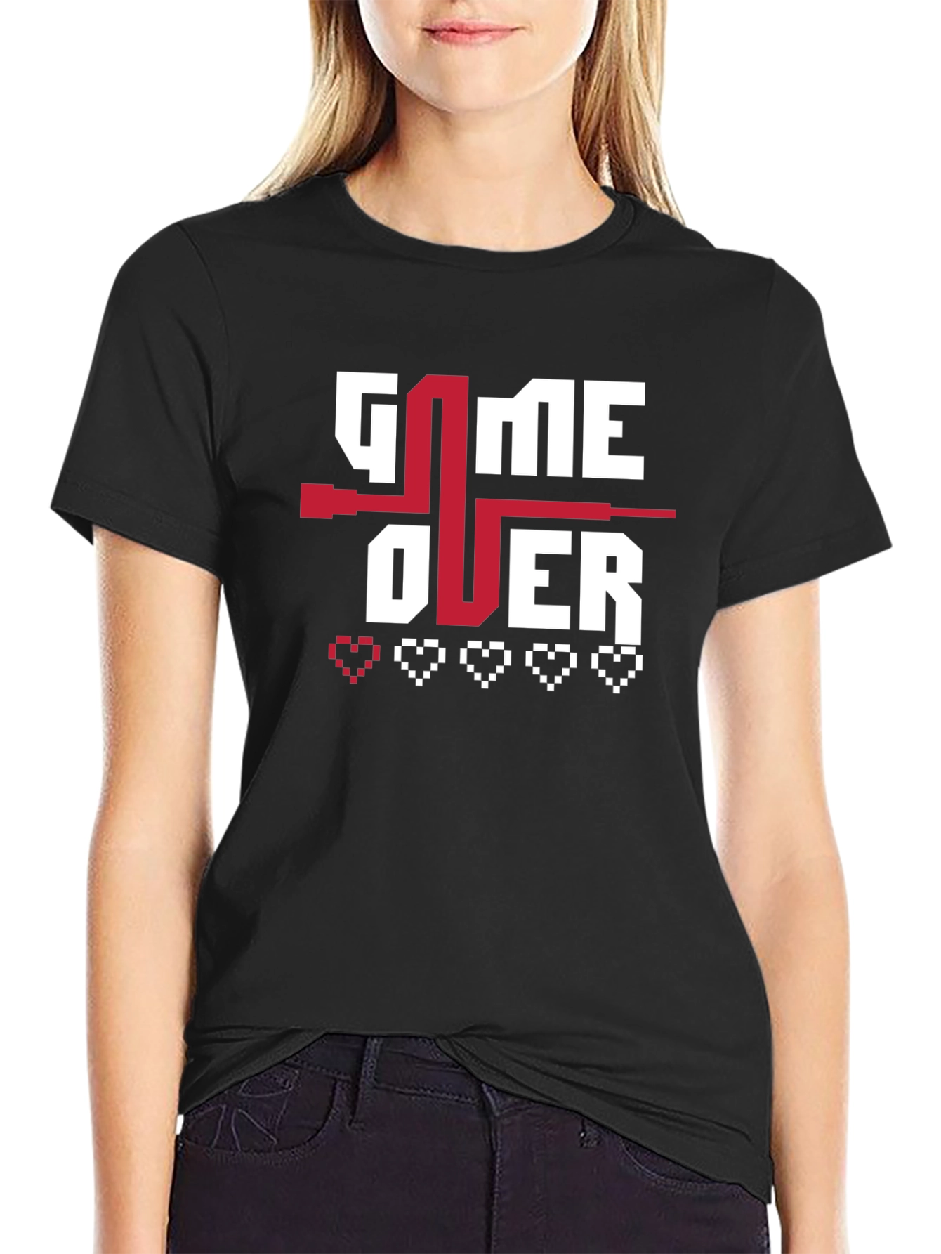 Game Over Pixel Art T-Shirt - Gamer Style