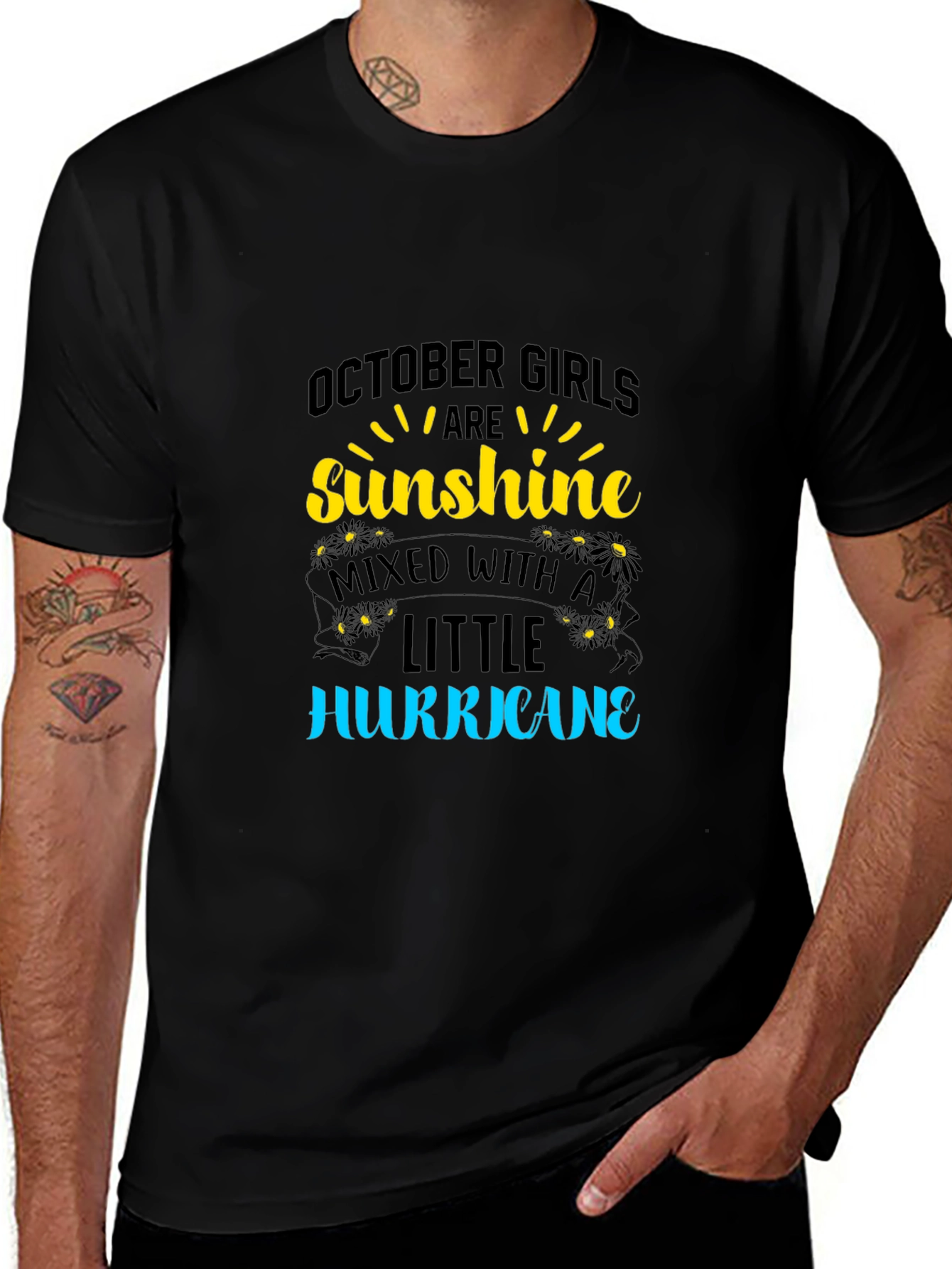 October Girls Sunshine Hurricane Black T-Shirt