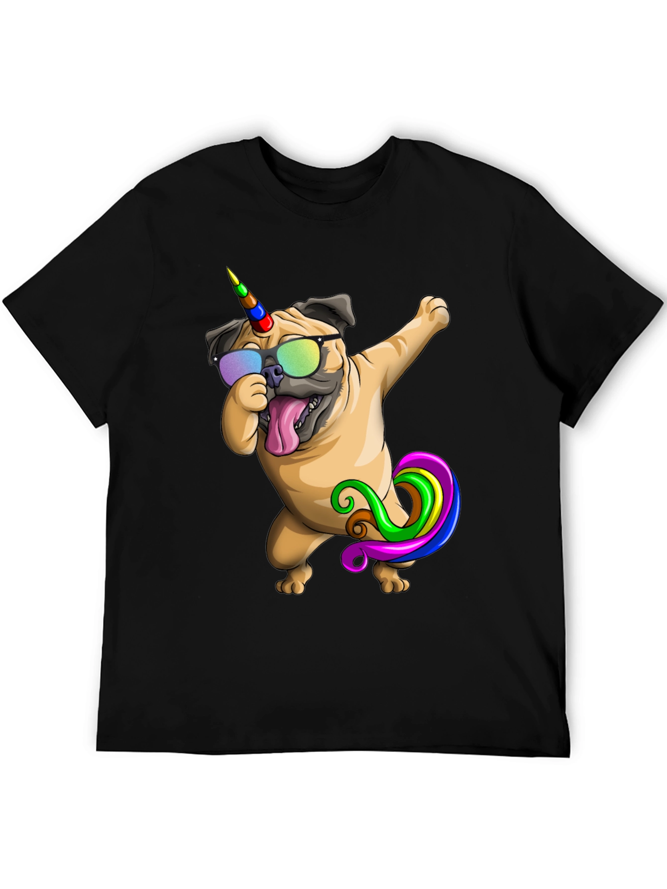 Dabbing Unicorn Pug T-Shirt
