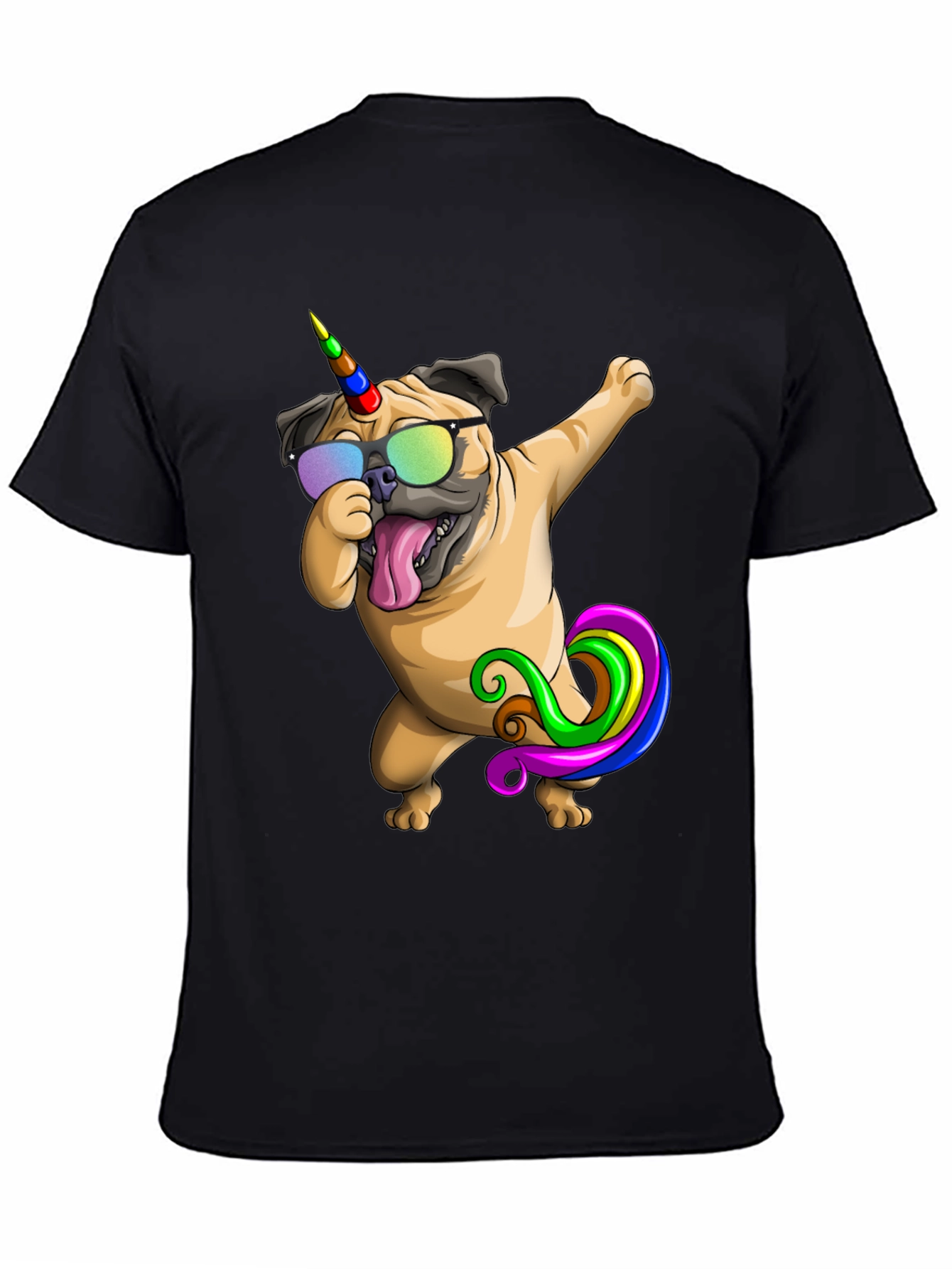 Dabbing Unicorn Pug T-Shirt