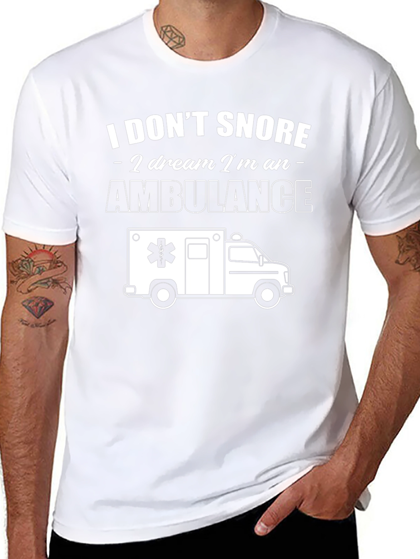 I Dont Snore Ambulance Graphic T-Shirt