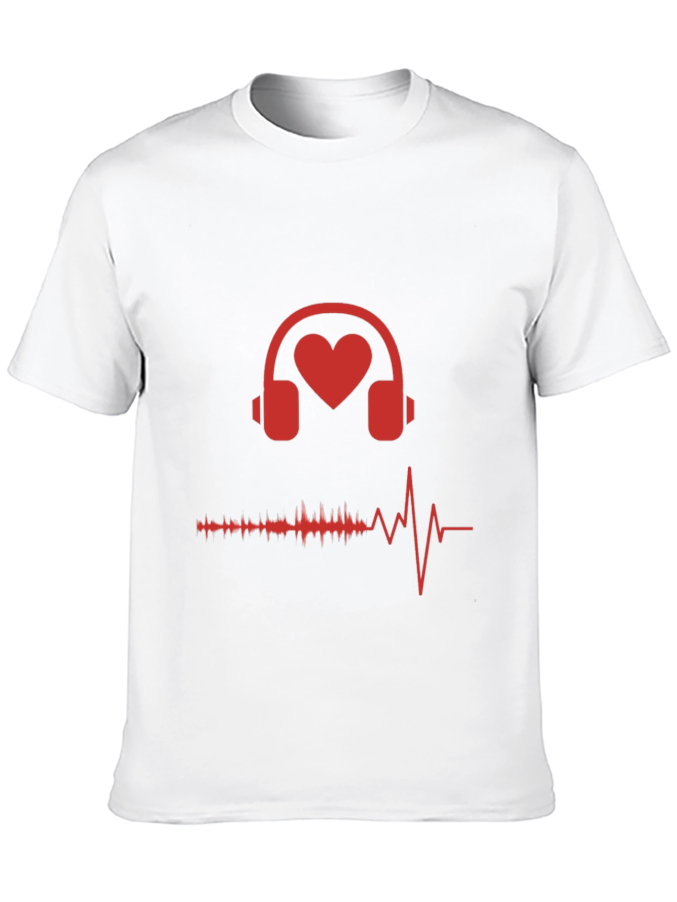 Heart Headphones Graphic Tee - Music Lover Shirt