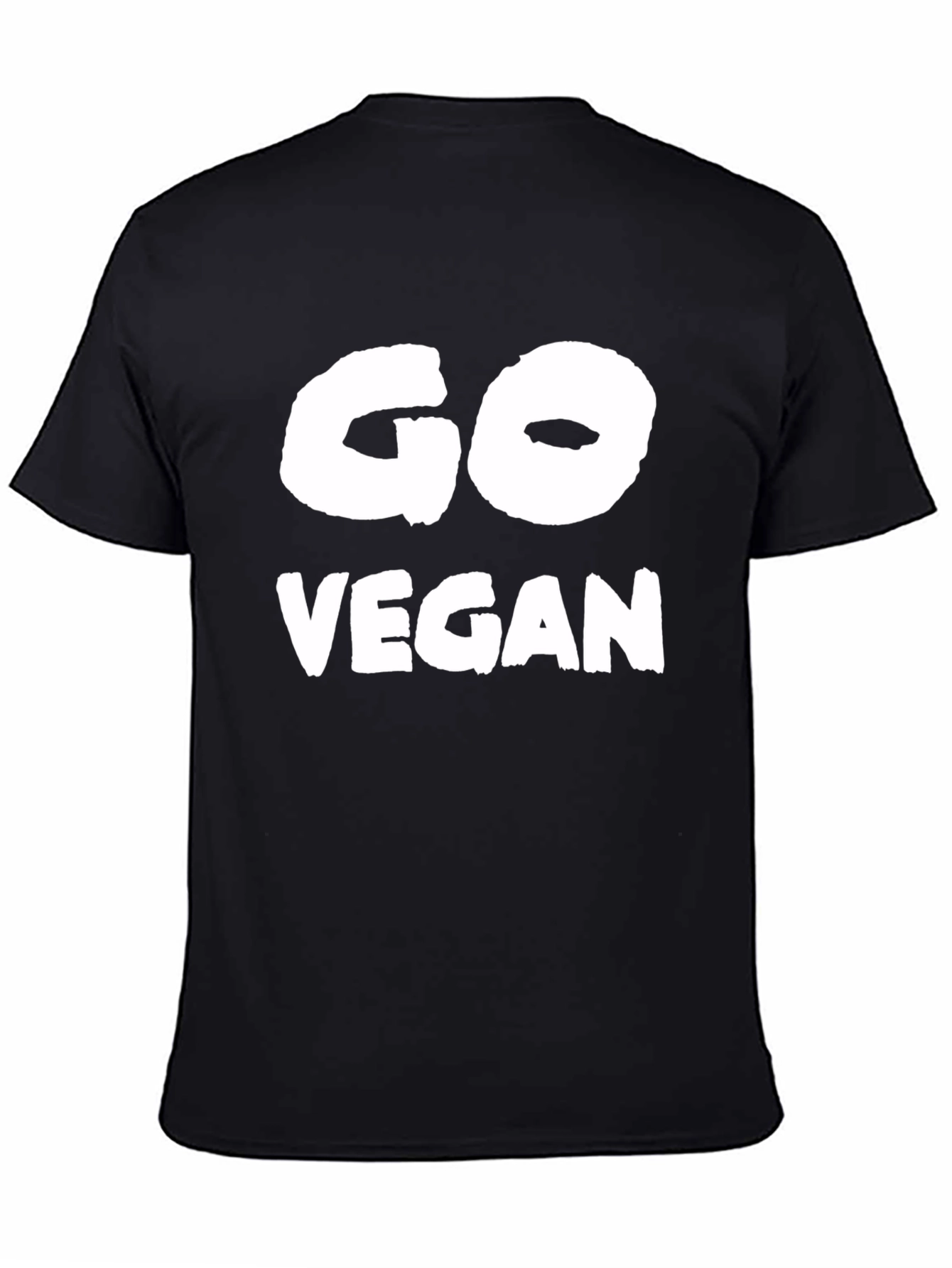 Go Vegan Tee - Black Graphic T-Shirt