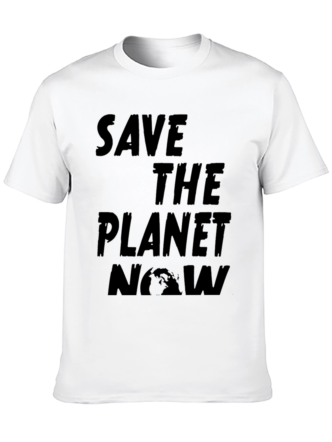 Save the Planet Now Black Graphic Tee