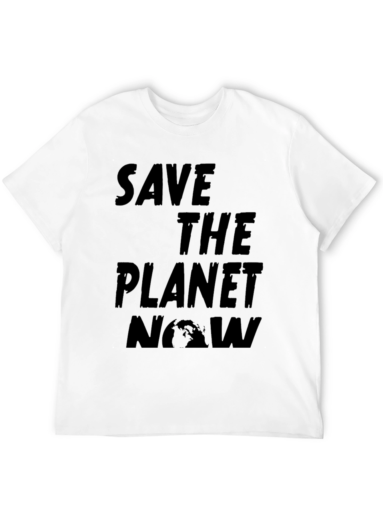 Save the Planet Now Black Graphic Tee