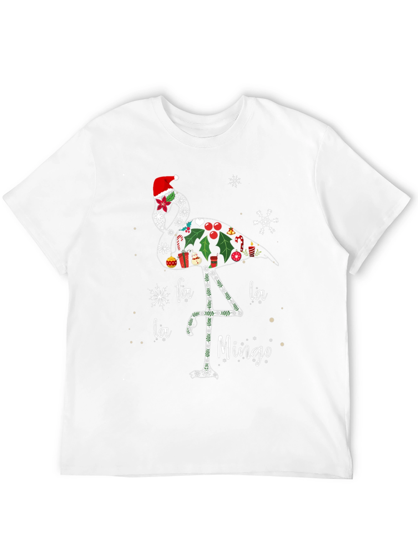 Festive Flamingo Christmas T-Shirt