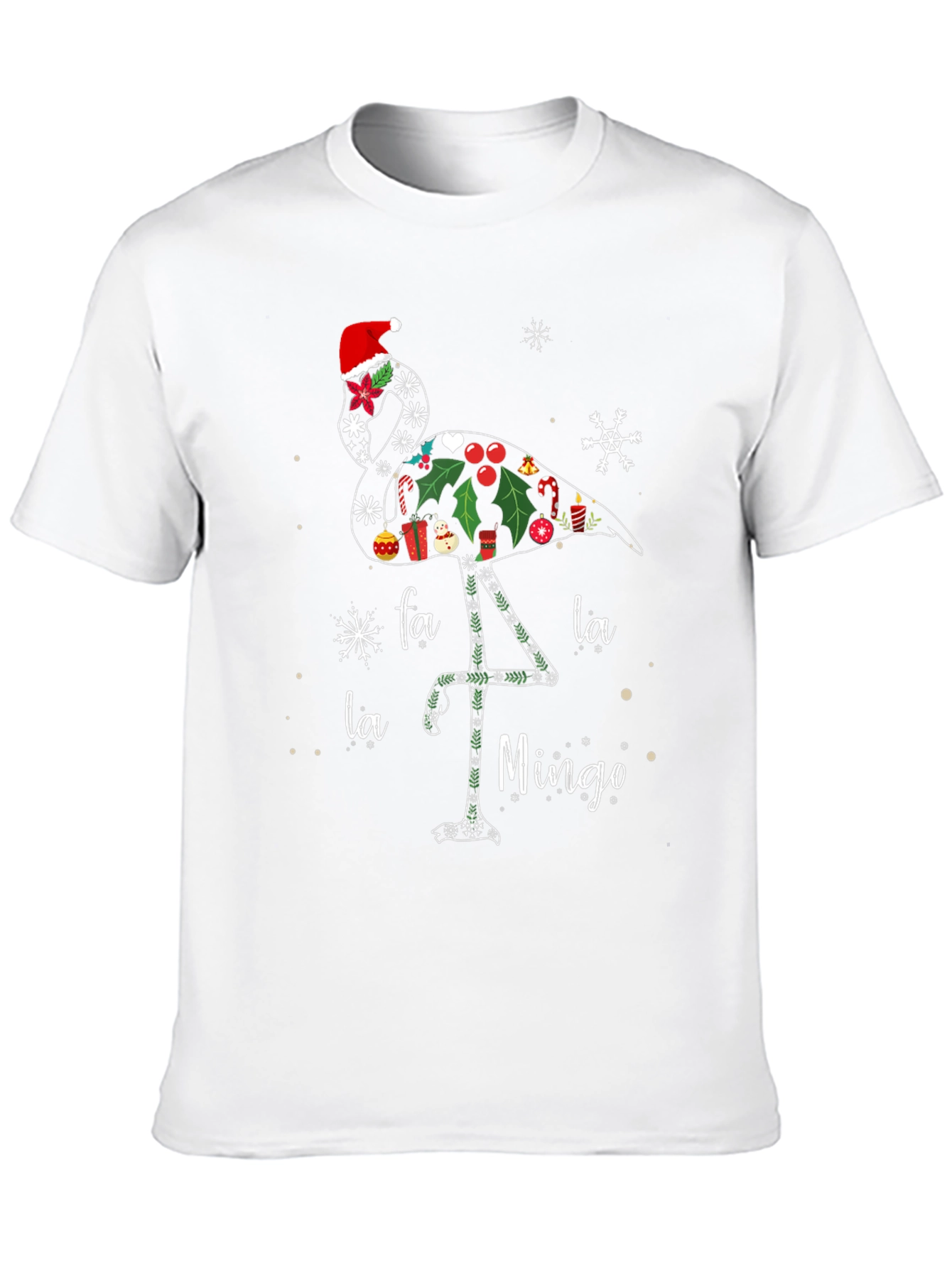 Festive Flamingo Christmas T-Shirt
