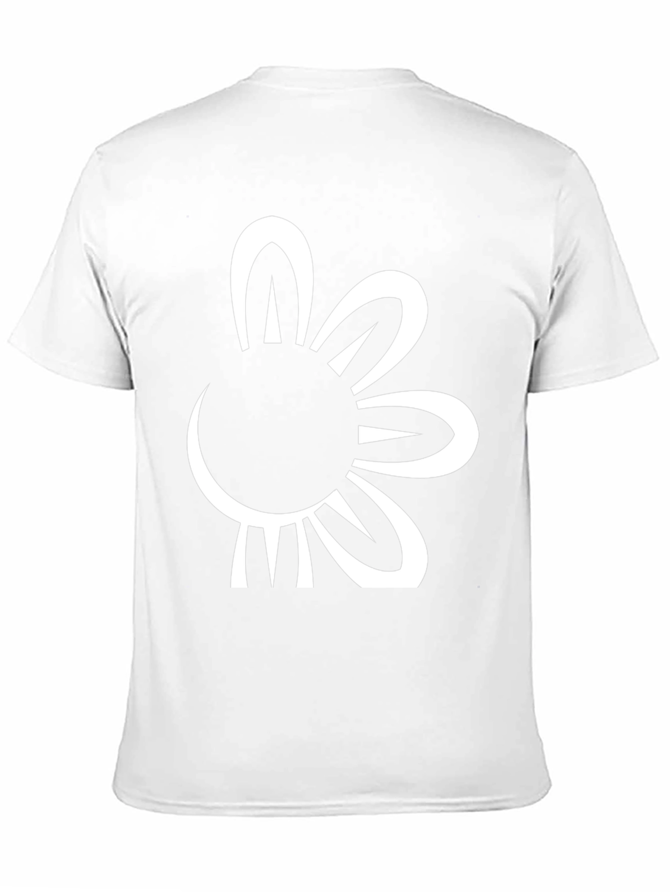 Black T-Shirt with Bold Floral Graphic