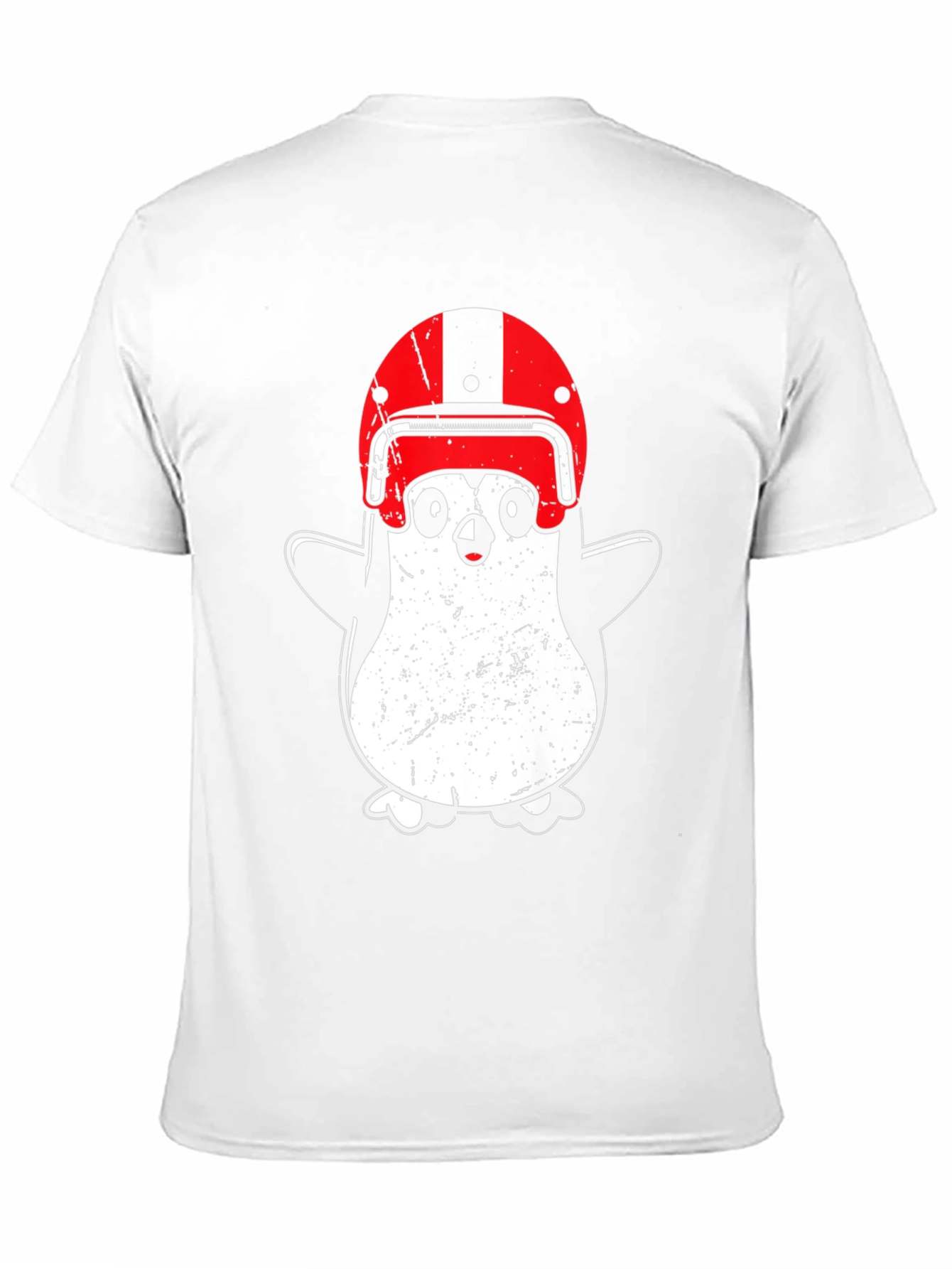 Penguin Helmet T-Shirt - Black Cotton Graphic Tee