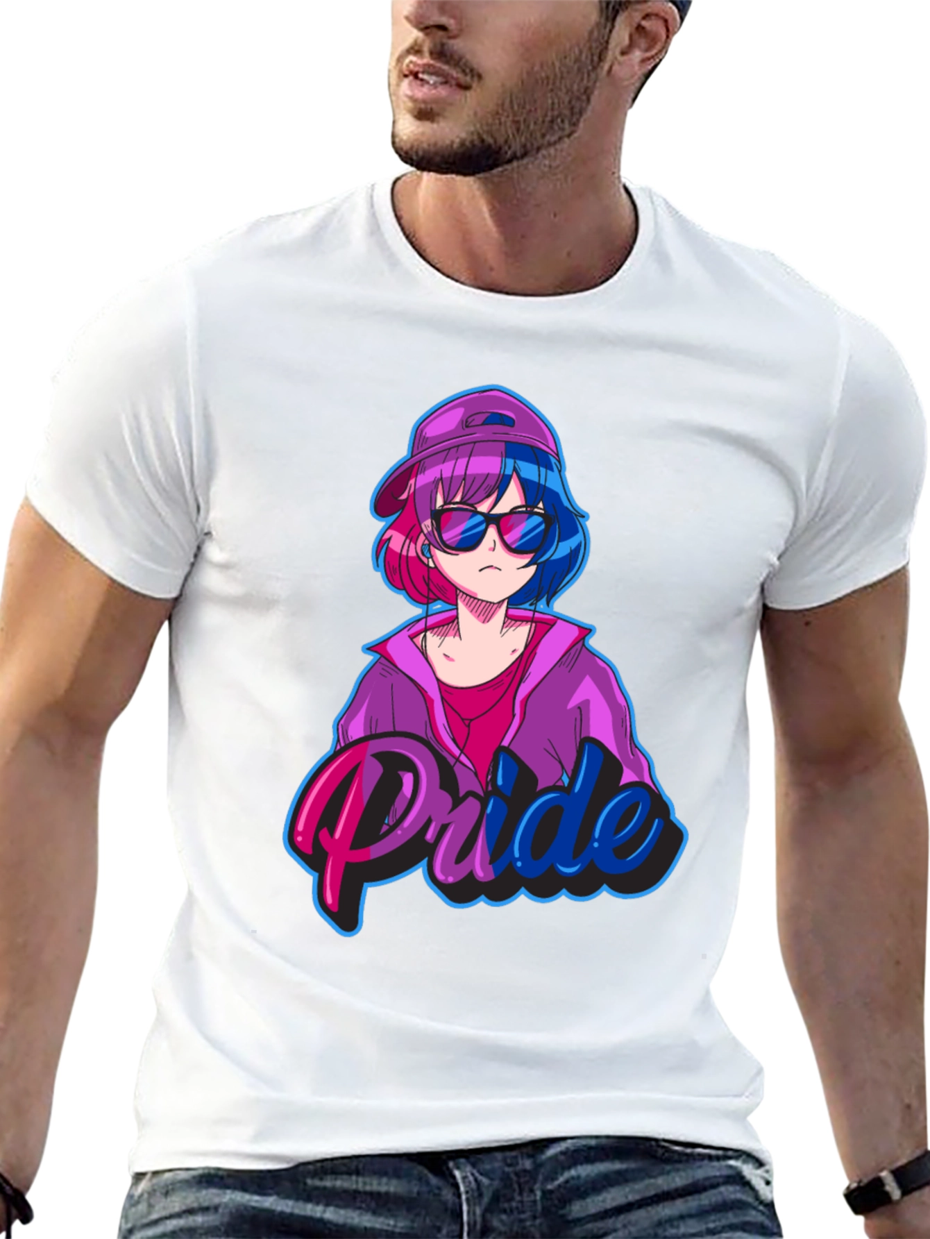 Bisexual Pride Anime Tee - Stylish Graphic T-Shirt