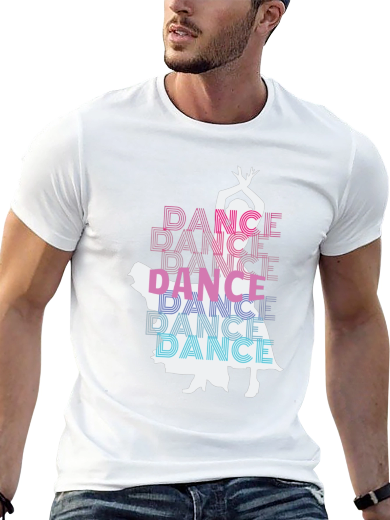 Dance Silhouette Graphic Tee - Stylish Comfort