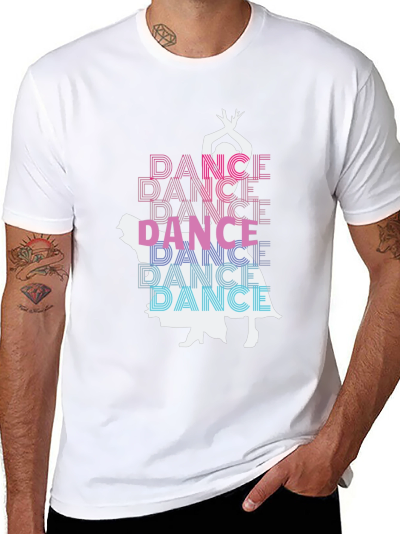 Dance Silhouette Graphic Tee - Stylish Comfort