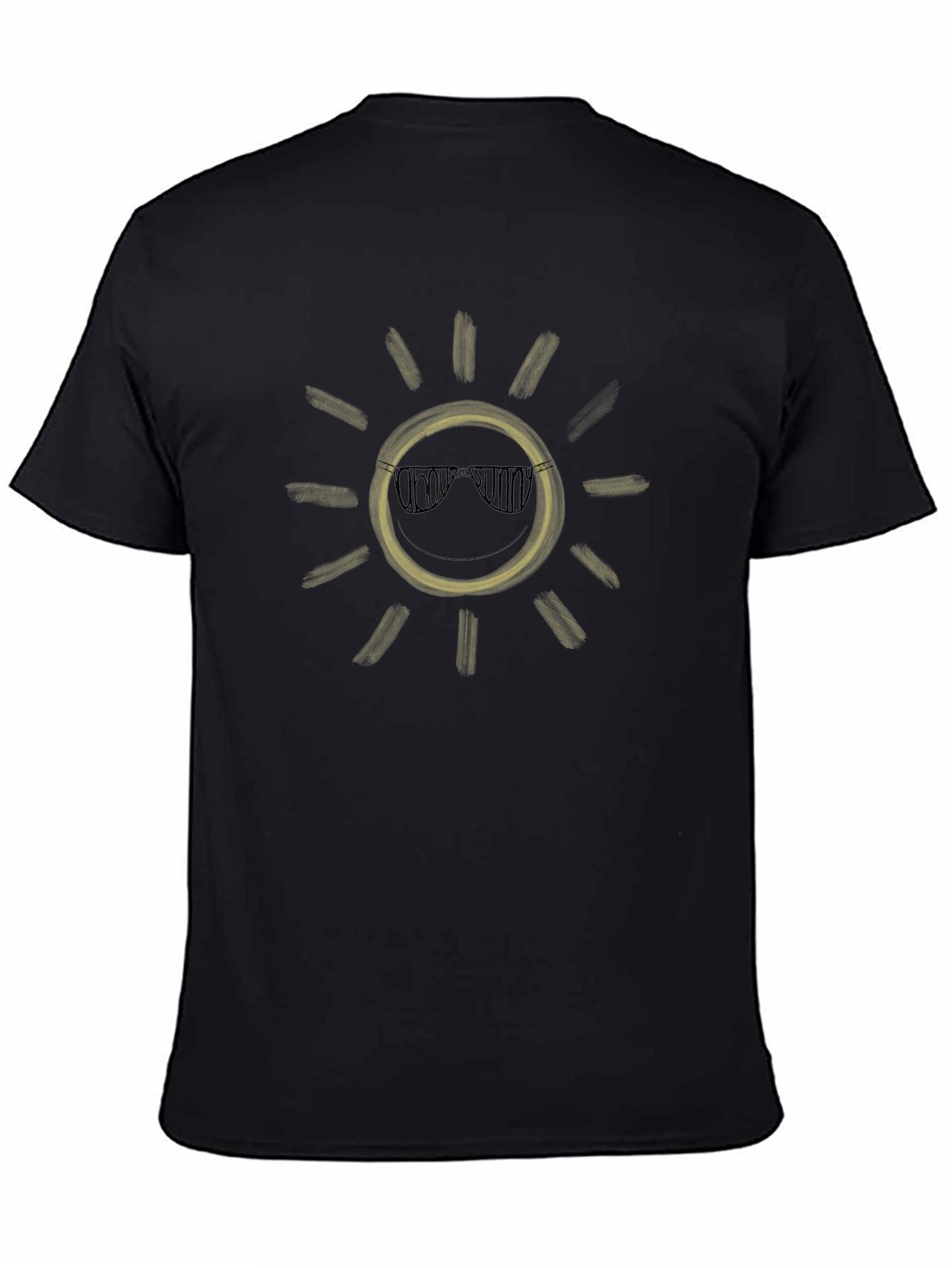 Cool Sun Graphic T-Shirt - Black Casual Tee