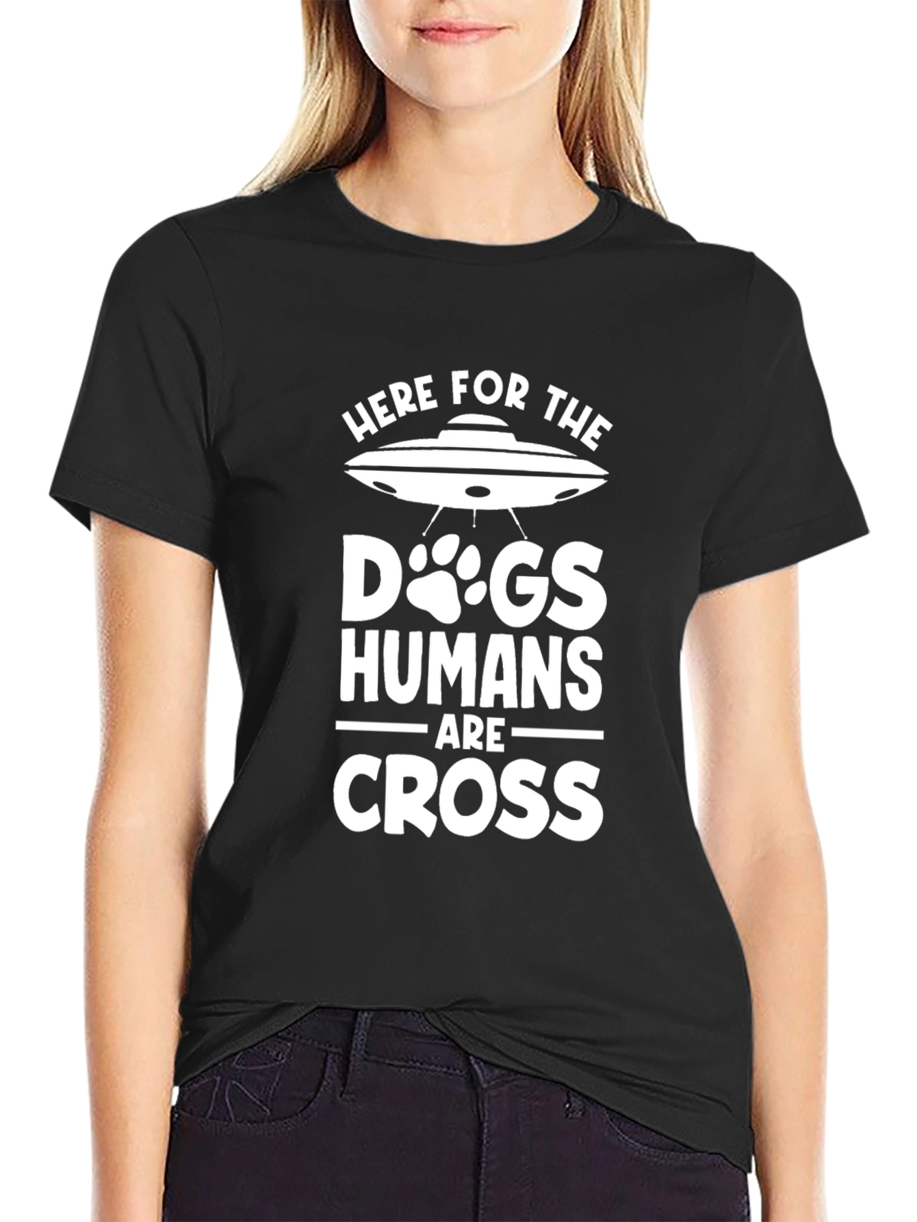 Here for the Dogs Alien Abduction T-Shirt