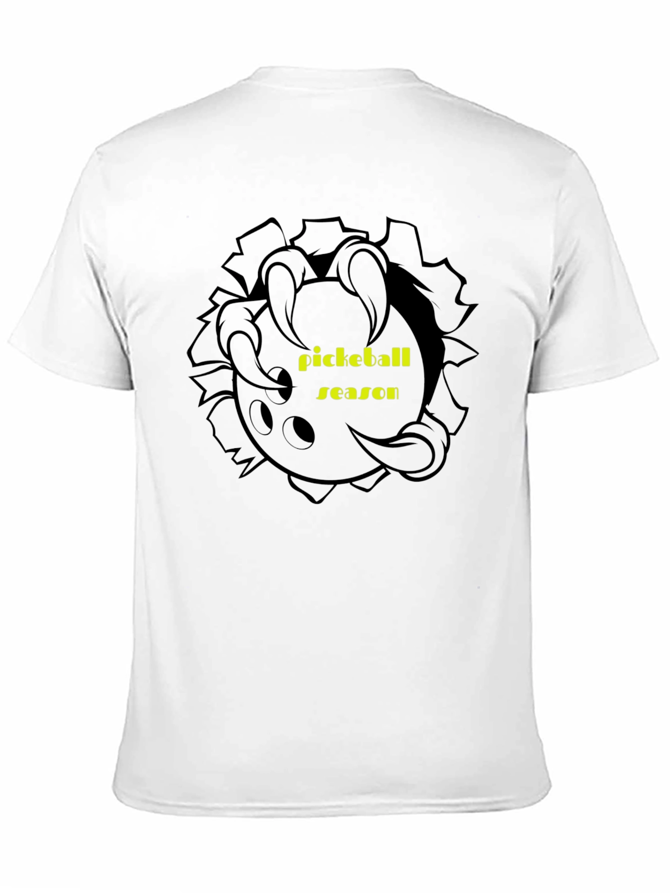 Pickleball Season Black Graphic T-Shirt