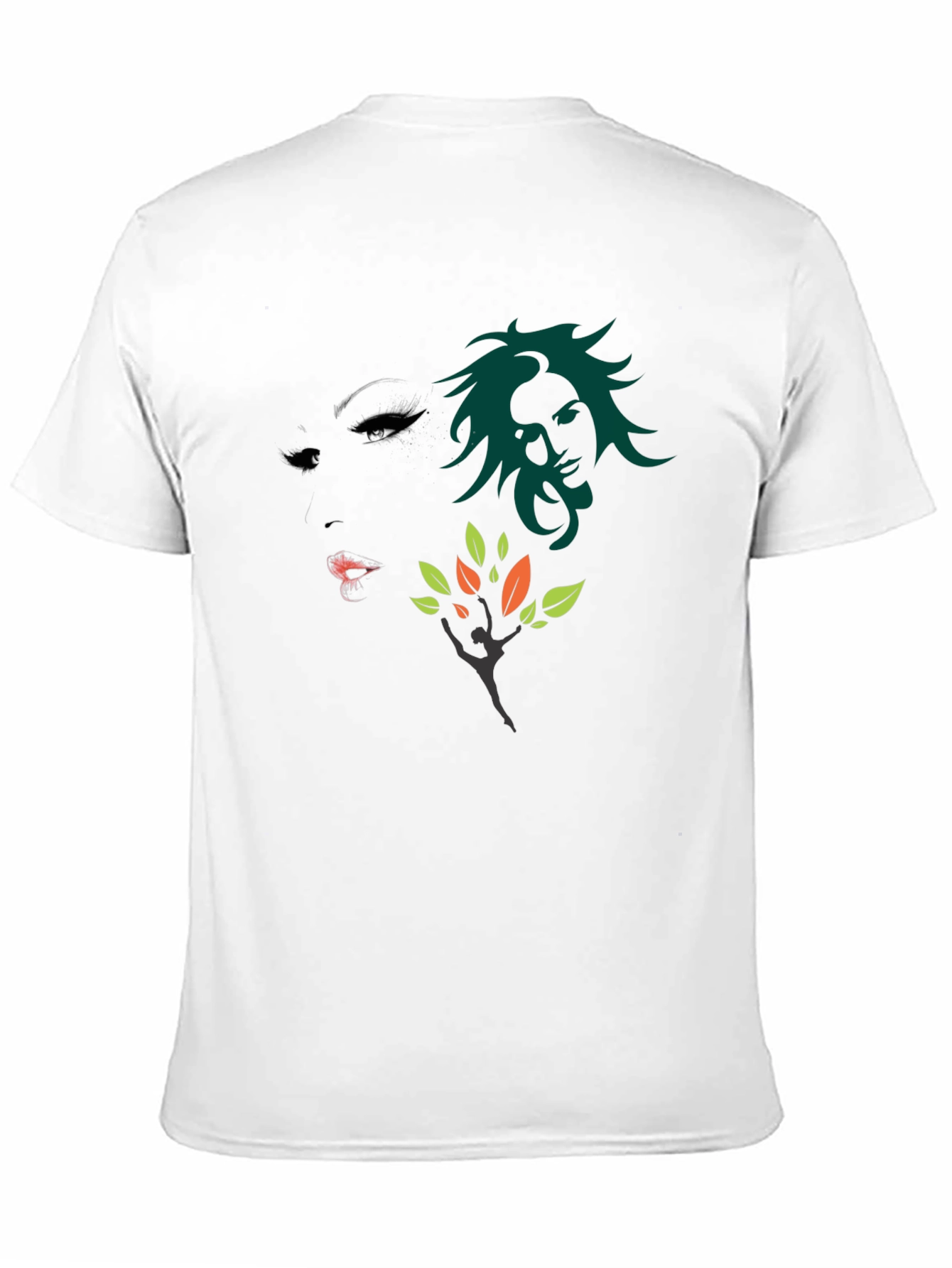 Artistic Graphic Print Black T-Shirt