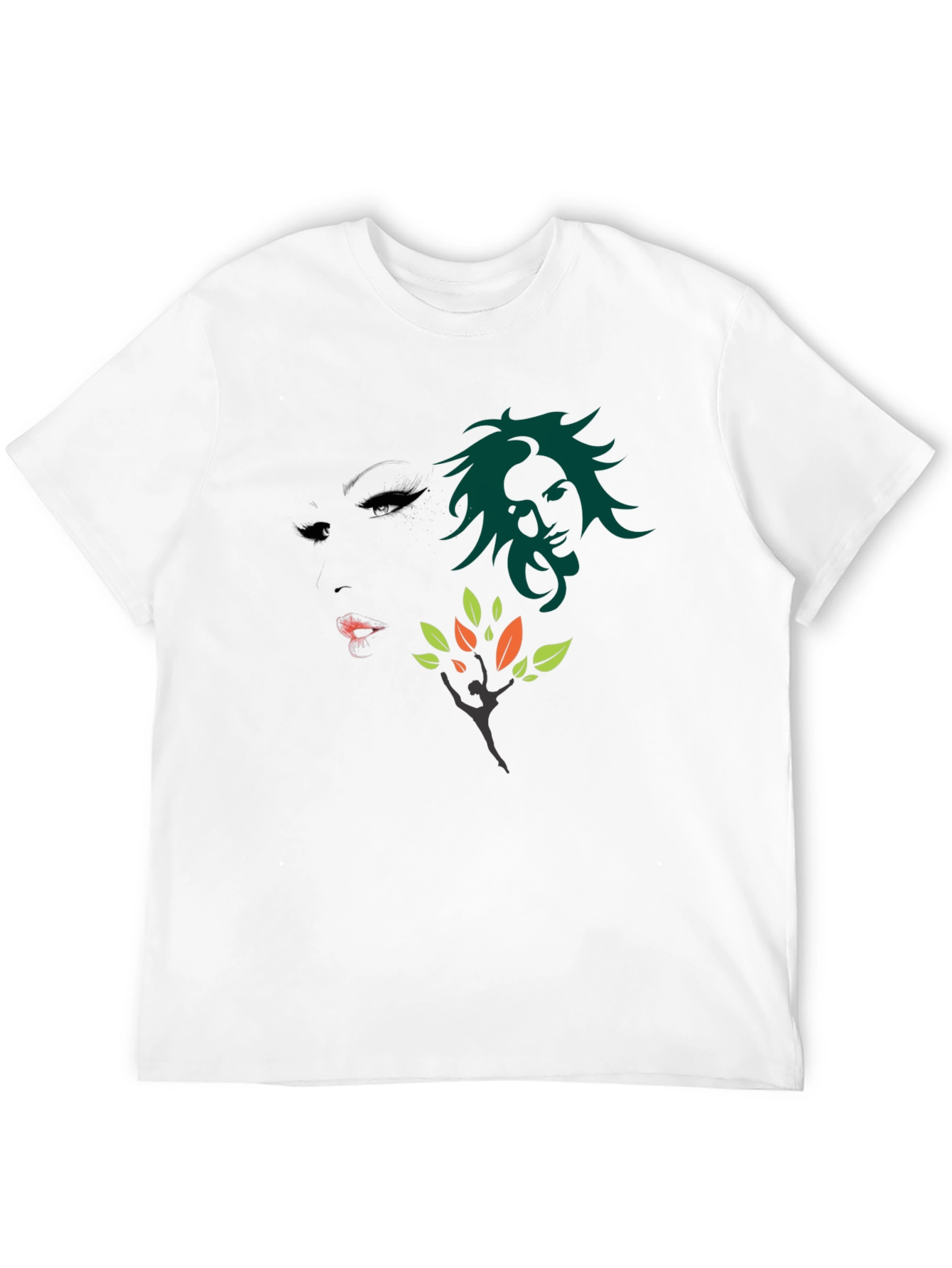 Artistic Graphic Print Black T-Shirt