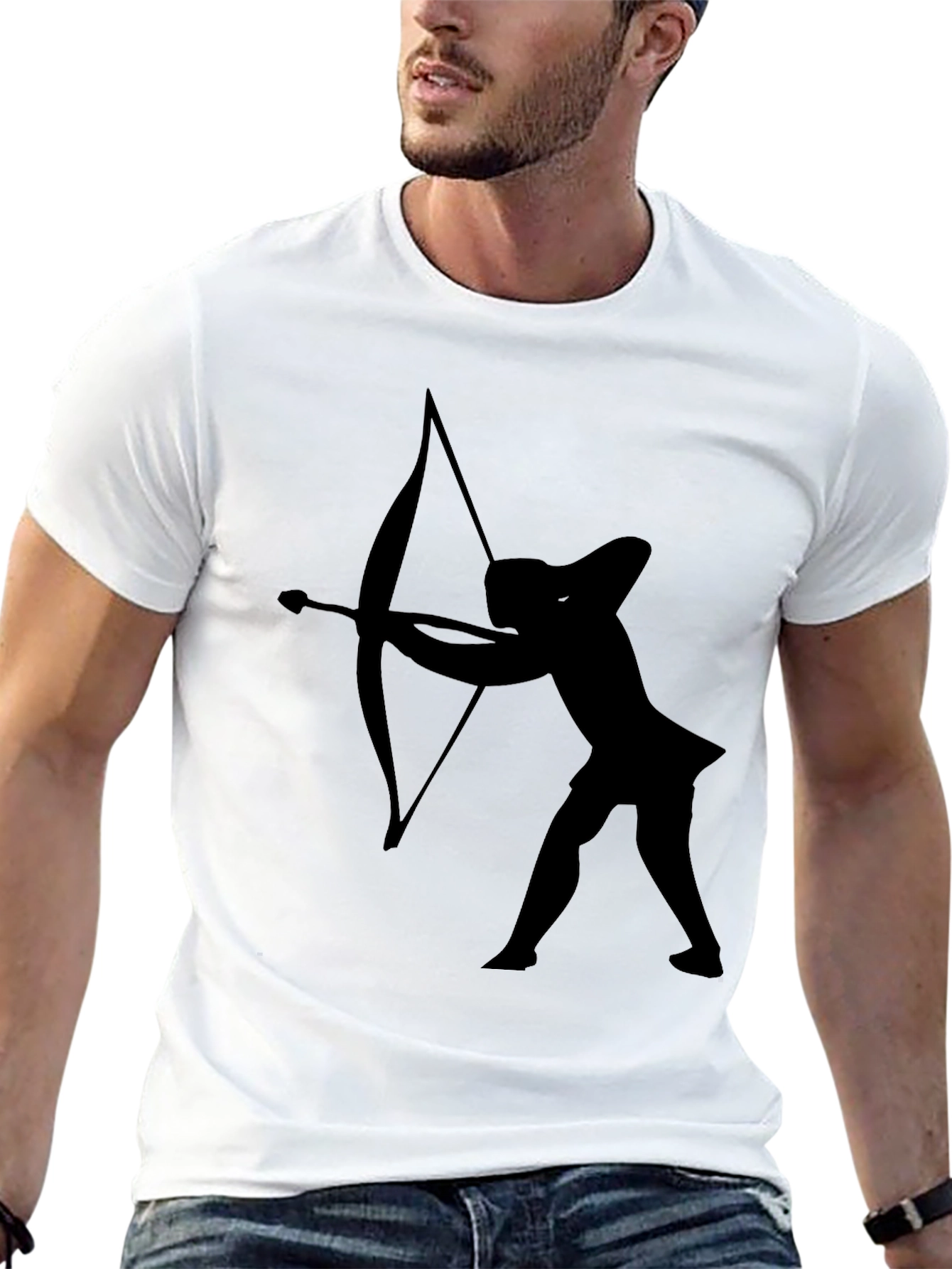 Sagittarius Graphic Tee - Black Cotton T-Shirt
