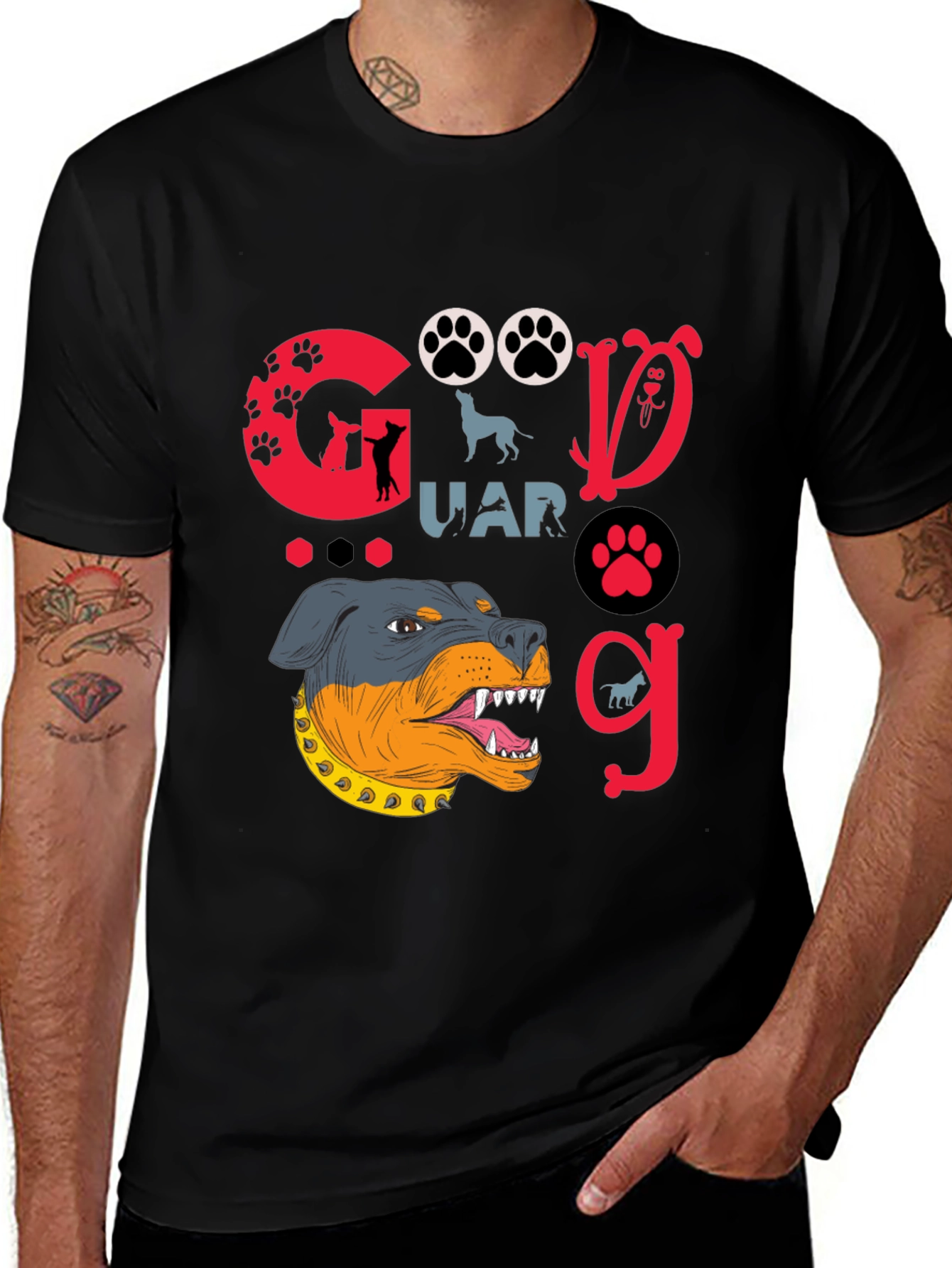 Dog Guard T-Shirt - Rottweiler Graphic Tee