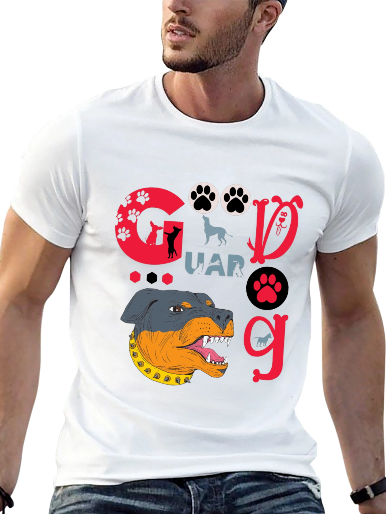 Dog Guard T-Shirt - Rottweiler Graphic Tee
