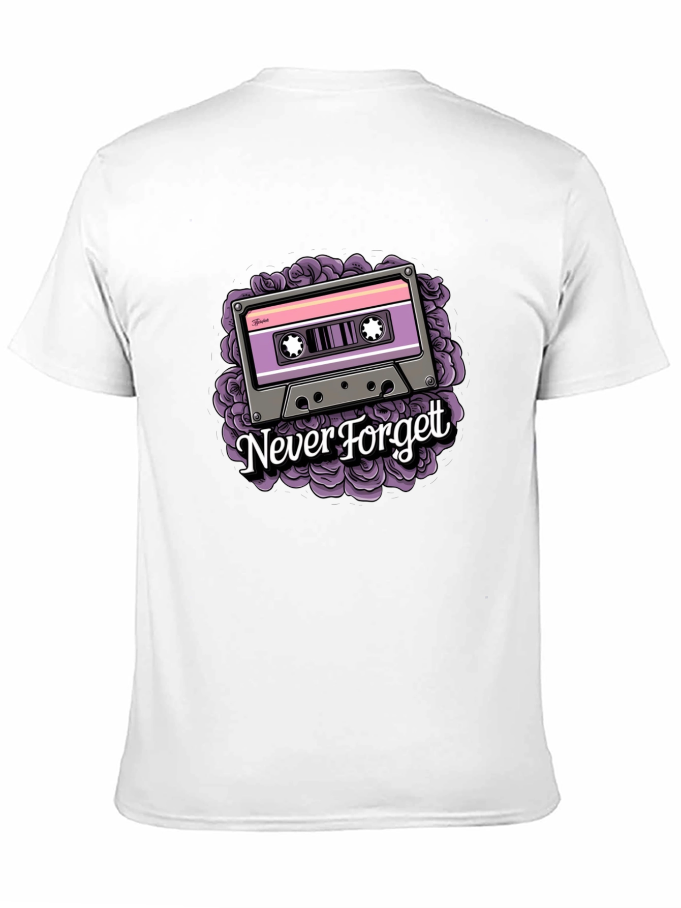 Retro Cassette Tape Graphic T-Shirt - Never Forget
