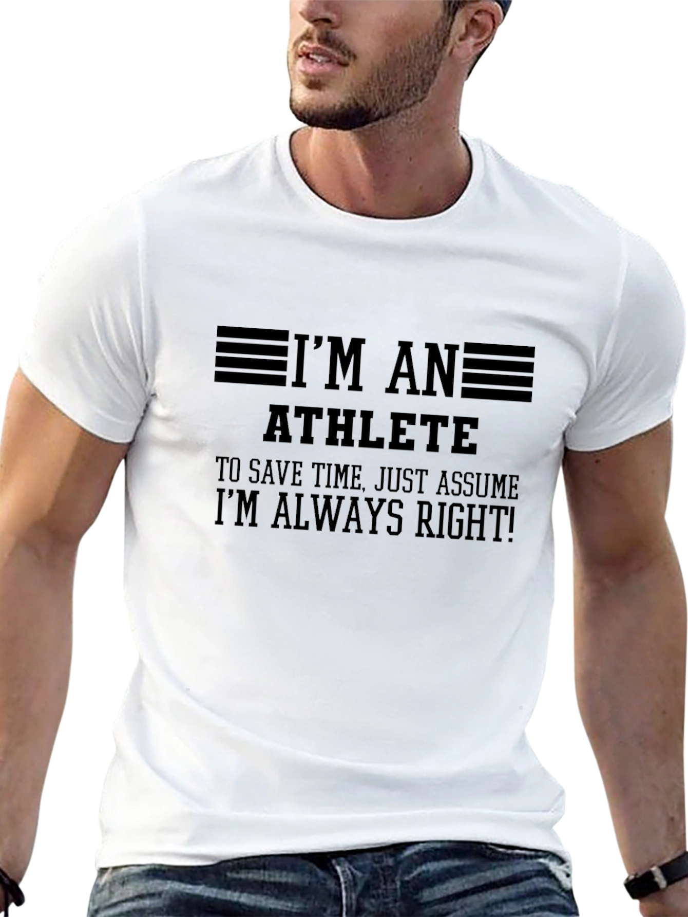 Im An Athlete Always Right! Black T-Shirt