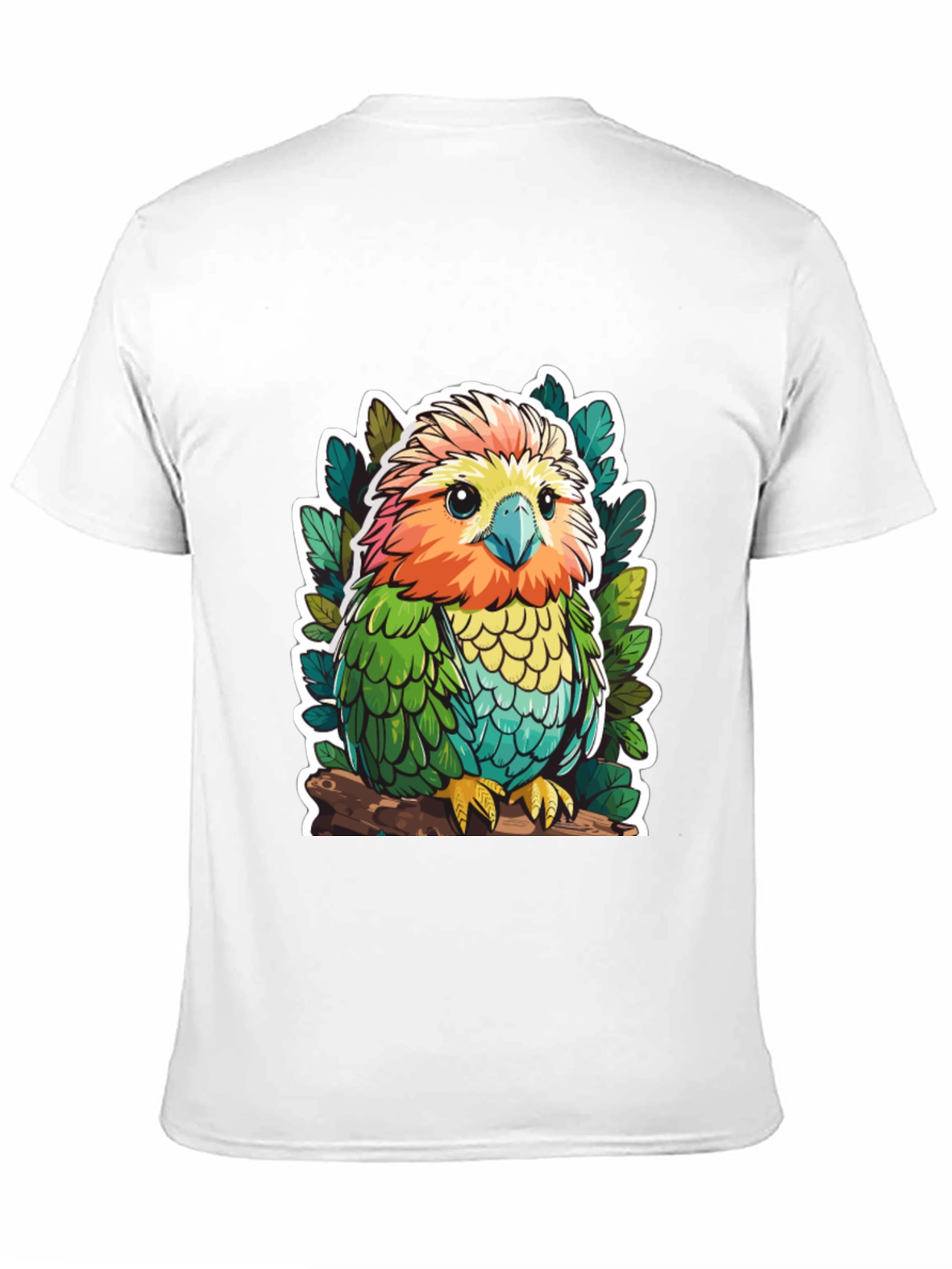 Cute Cartoon Parrot Graphic T-Shirt