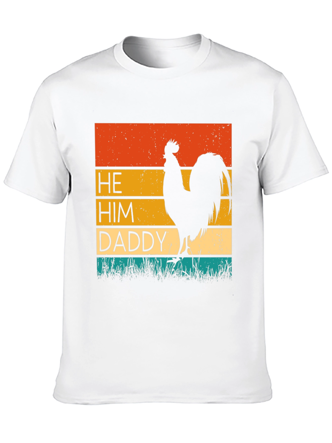 He Him Daddy Rooster Graphic Tee - Black