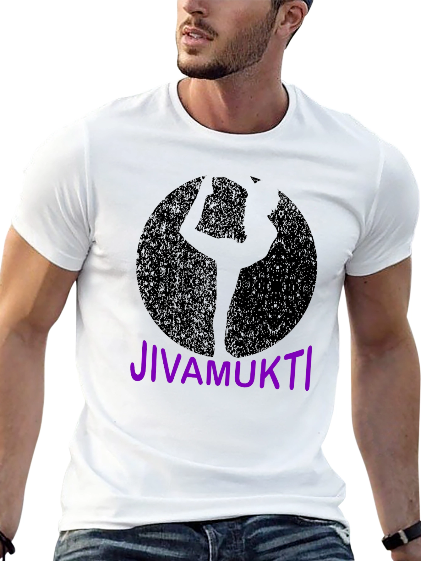 Jivamukti Yoga Pose Black T-Shirt