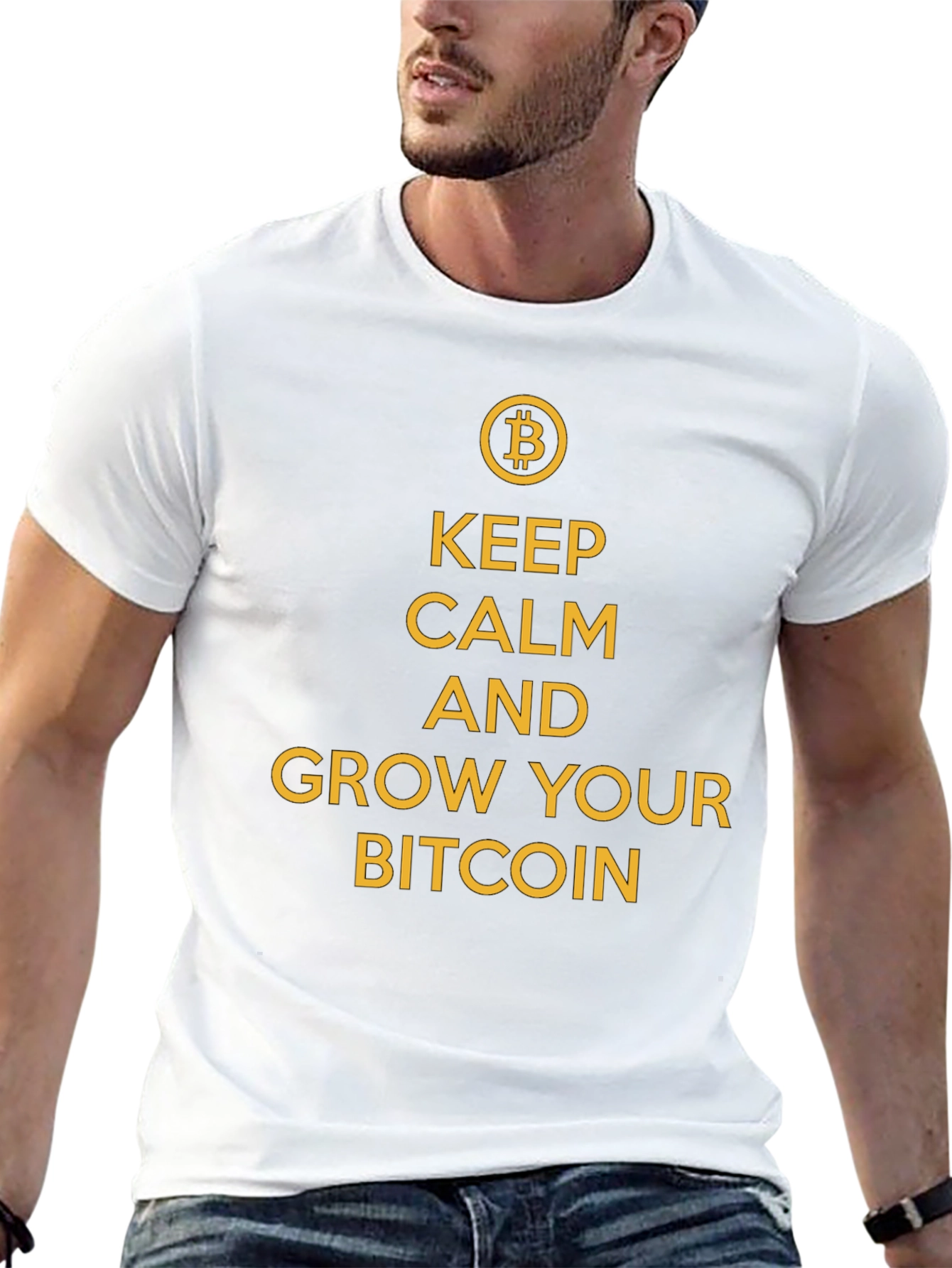 Keep Calm & Grow Your Bitcoin Graphic T-Shirt
