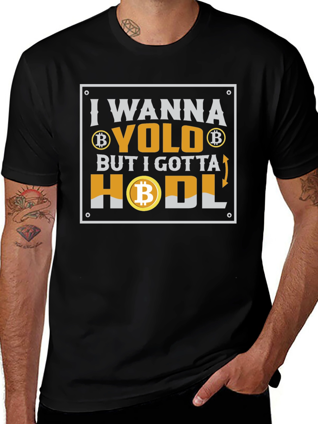 Bitcoin YOLO HODL Crypto T-Shirt