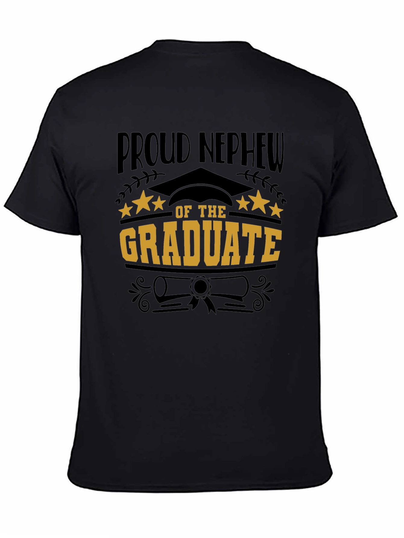 Proud Nephew of the Graduate Black T-Shirt