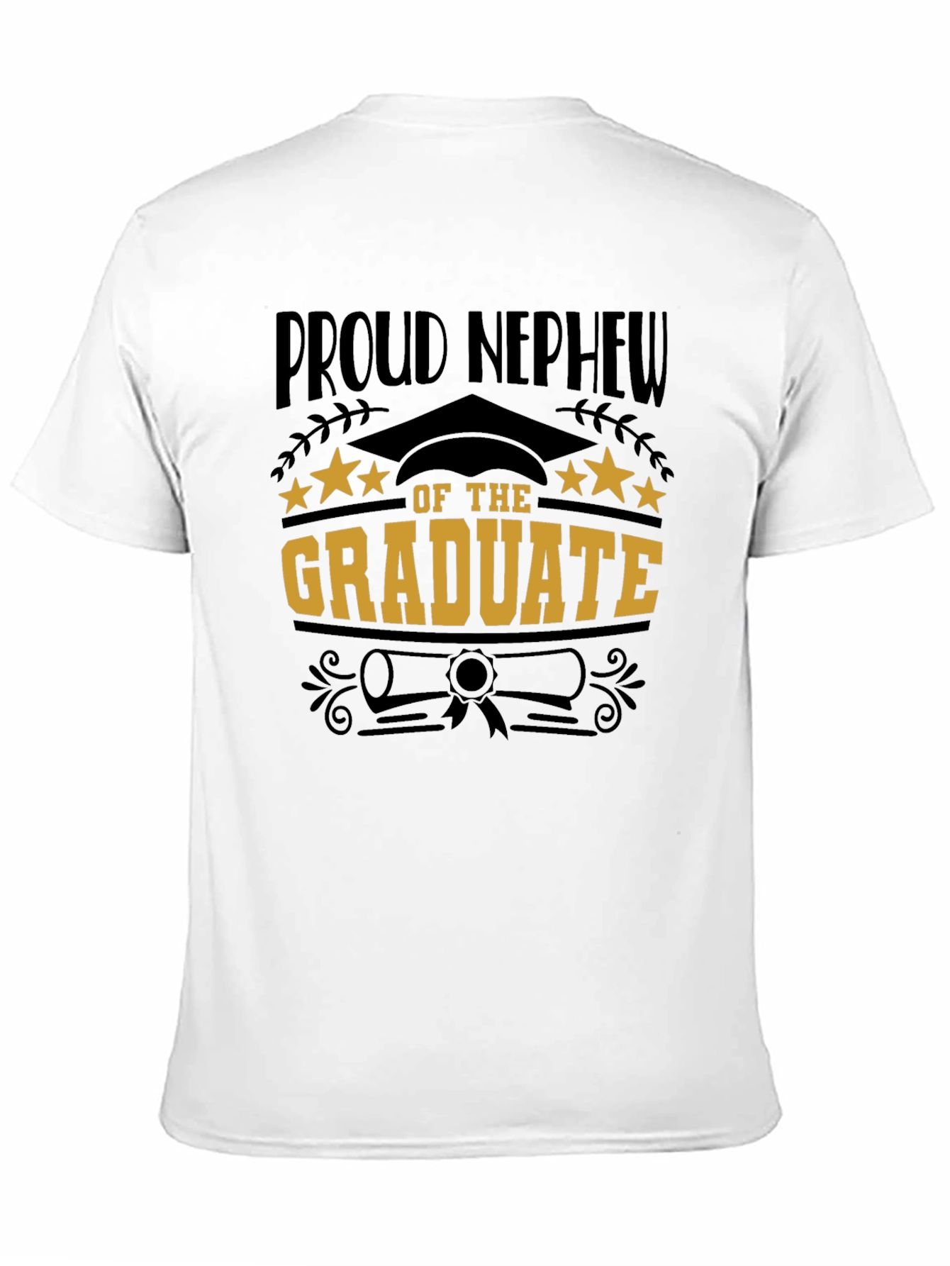Proud Nephew of the Graduate Black T-Shirt